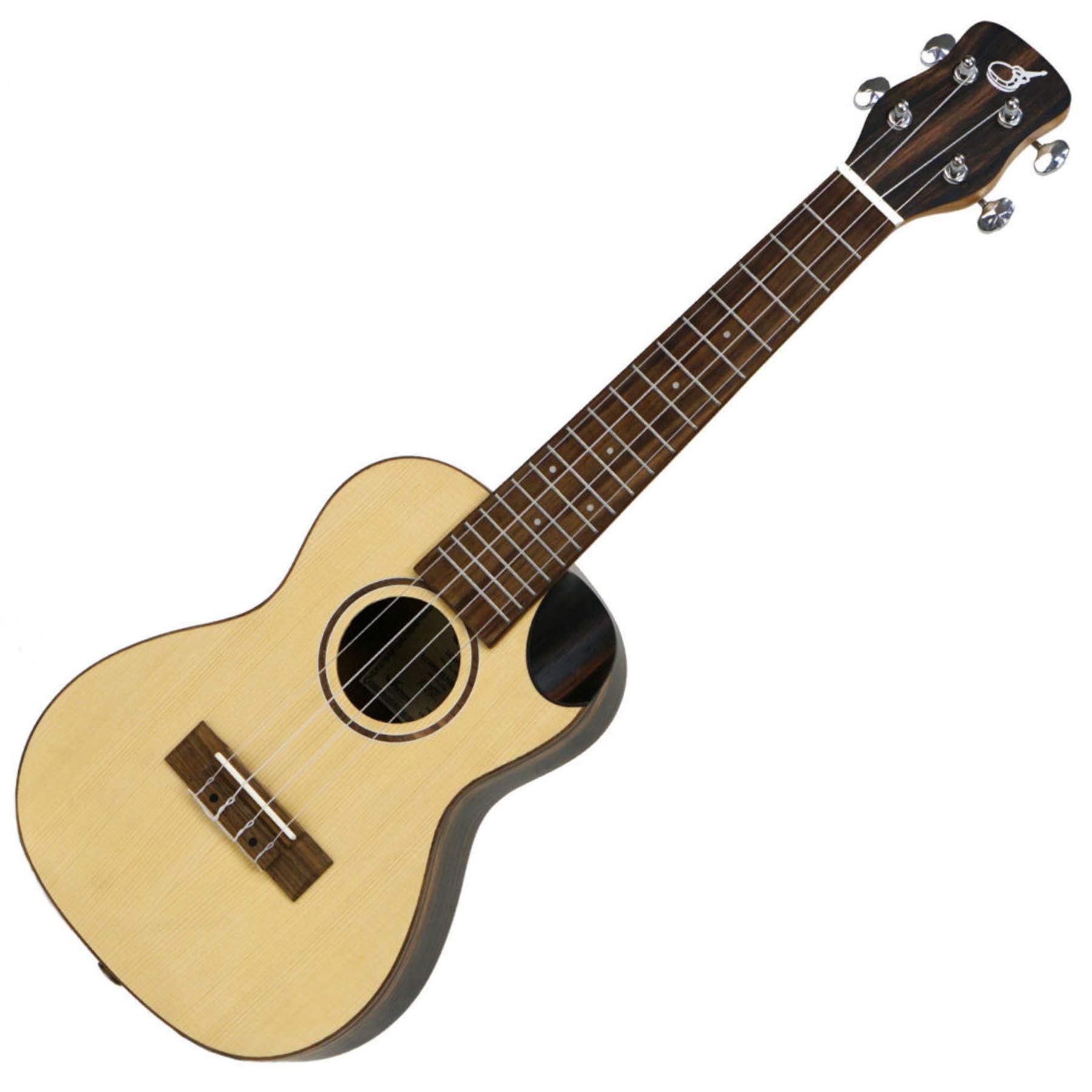Solid Sitka Travel Ukulele UC490CE - Concert-Size Portable Ukulele with Case - Premium Road Trip Musical Instrument for Beginners & Professionals - Perfect for Beach Vacations, Camping & Outdoor Performances
