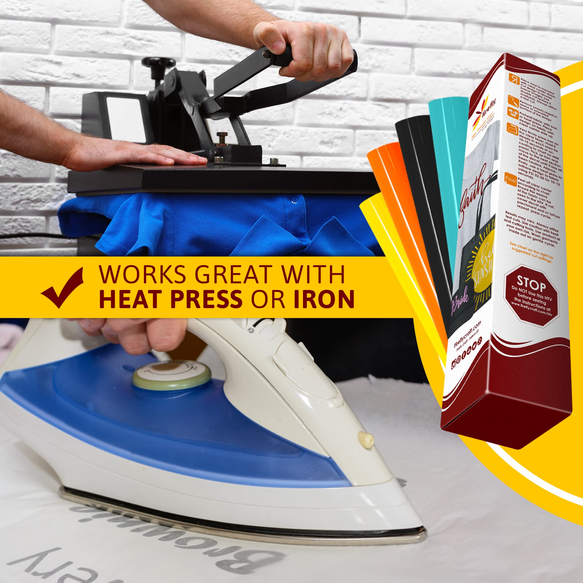 Red Heat Transfer Vinyl (HTV) Sheets - 12