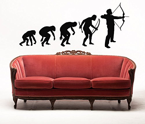 Archery Evolution Arrow Bow Arcus Hunting Stickers - Premium Wall Art Decals for Home Decor, Nursery & Man Cave - Waterproof Vinyl Sticker Prints (TR137) | Perfect for Hunting Lodges, Game Rooms & Outdoor Enthusiasts
