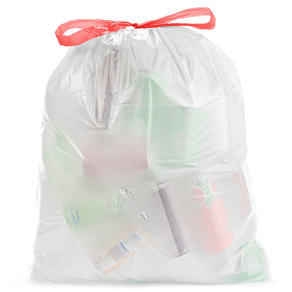 Ultrasac 13 Gallon 0.9 MIL Fresh Scent White Drawstring Kitchen Trash Bags - 24