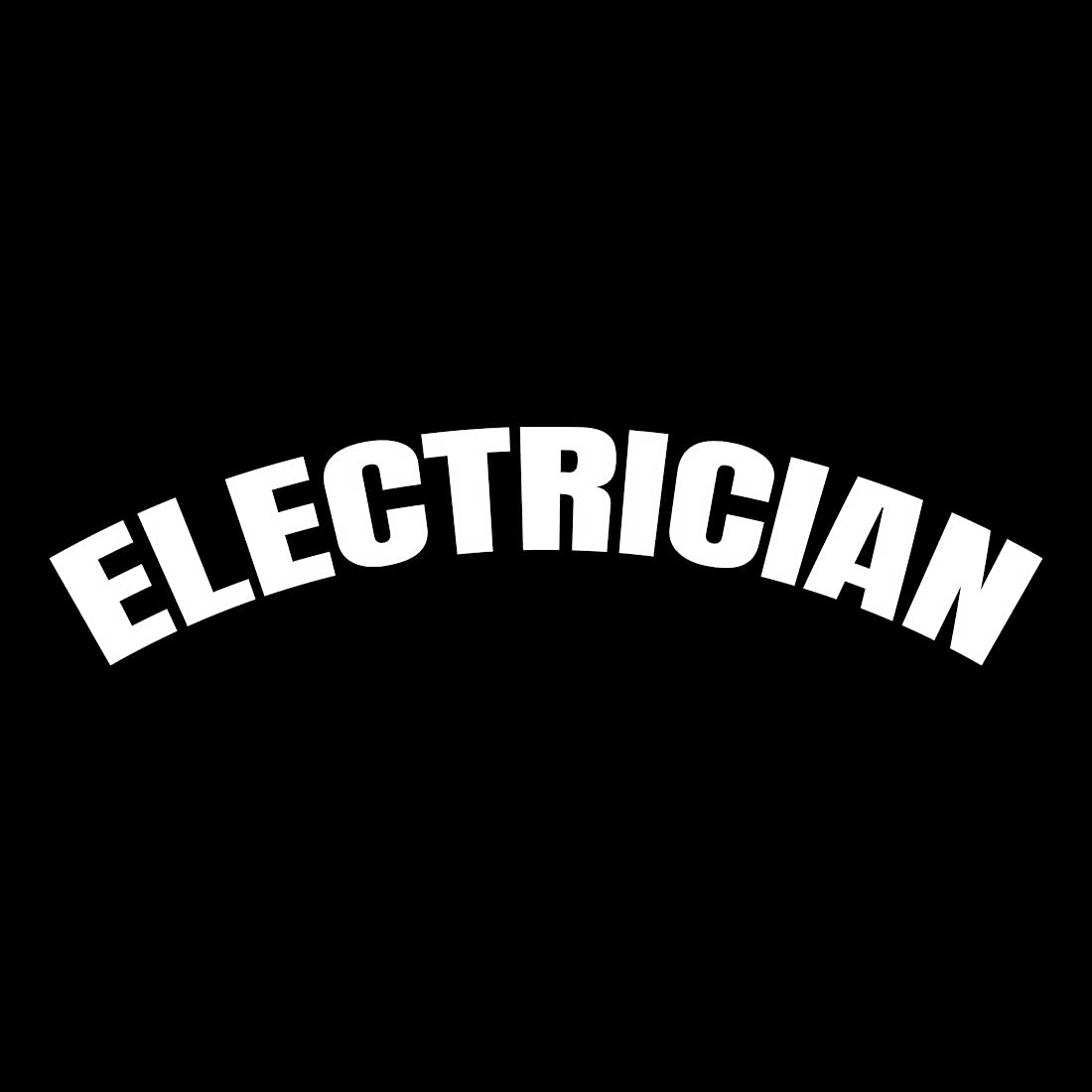 Premium Waterproof Vinyl Decal Stickers - Electrician Words Design (Set of 2, White) for Laptop, Phone, Helmet, Car Window, Mug & Home Decor | Durable Adhesive for Indoor & Outdoor Use