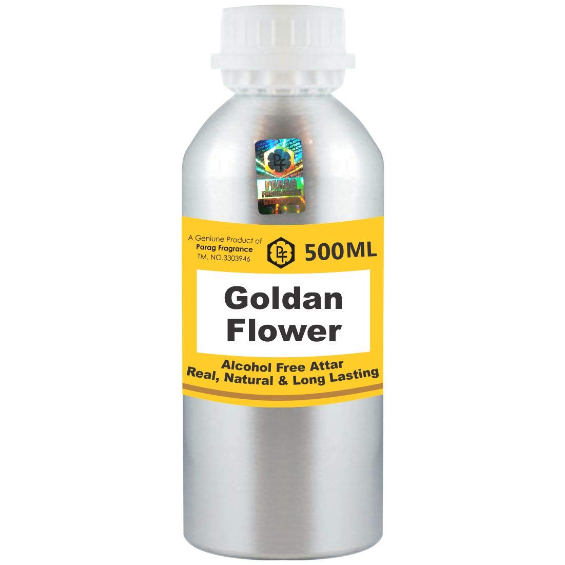 Premium Parag Fragrances Goldan Flower Attar 500ml - Alcohol-Free Long Lasting Perfume Oil for Men & Women | Luxury Scent for Daily Wear, Special Occasions & Religious Ceremonies | Best Itra & Fragrance Oil Wholesale Pack