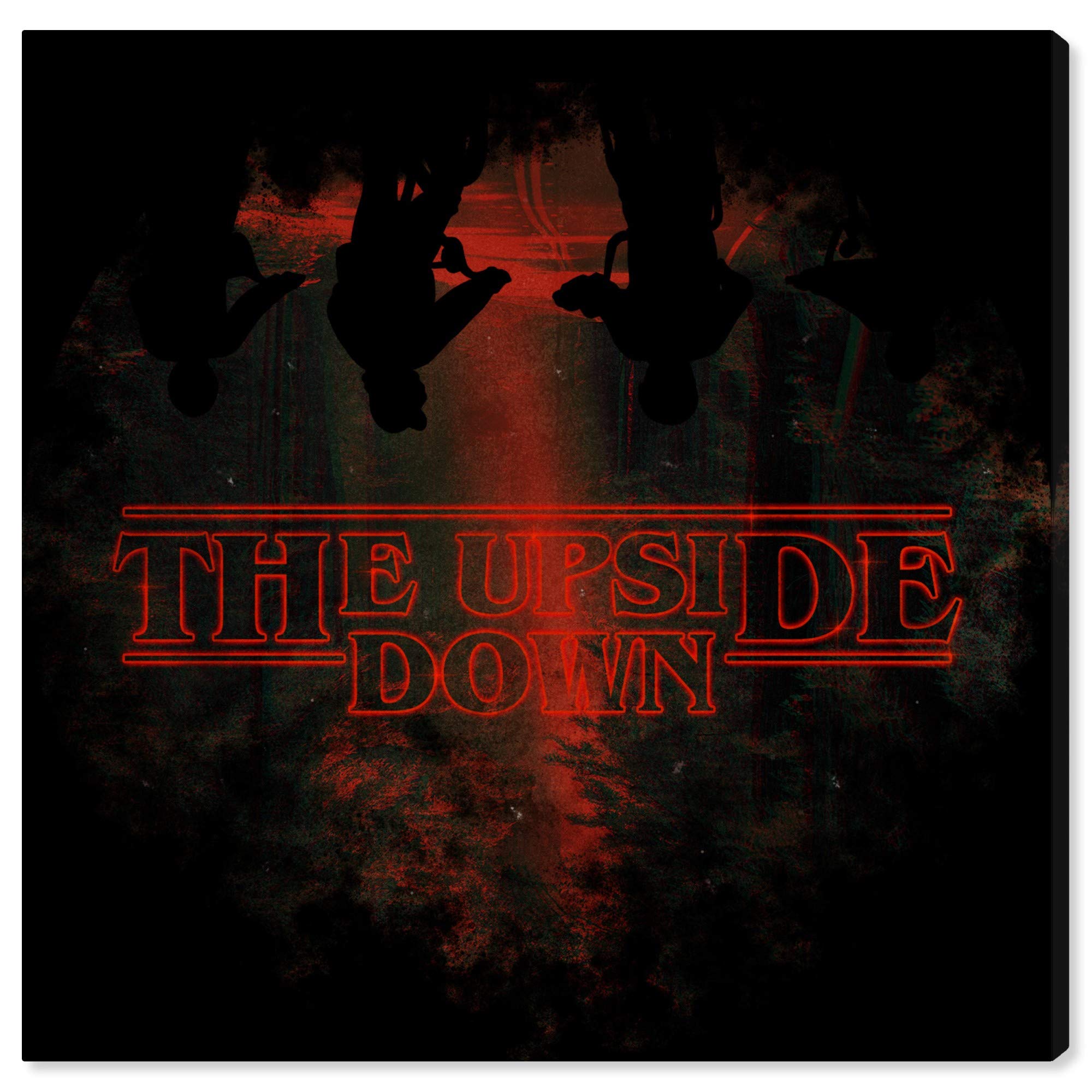 Wynwood Studio 'The Upside Down' Stranger Things Wall Art Canvas Print - 30x30 Inch TV Show Home Decor in Red & Black - Perfect for Living Room, Bedroom or Office Decor