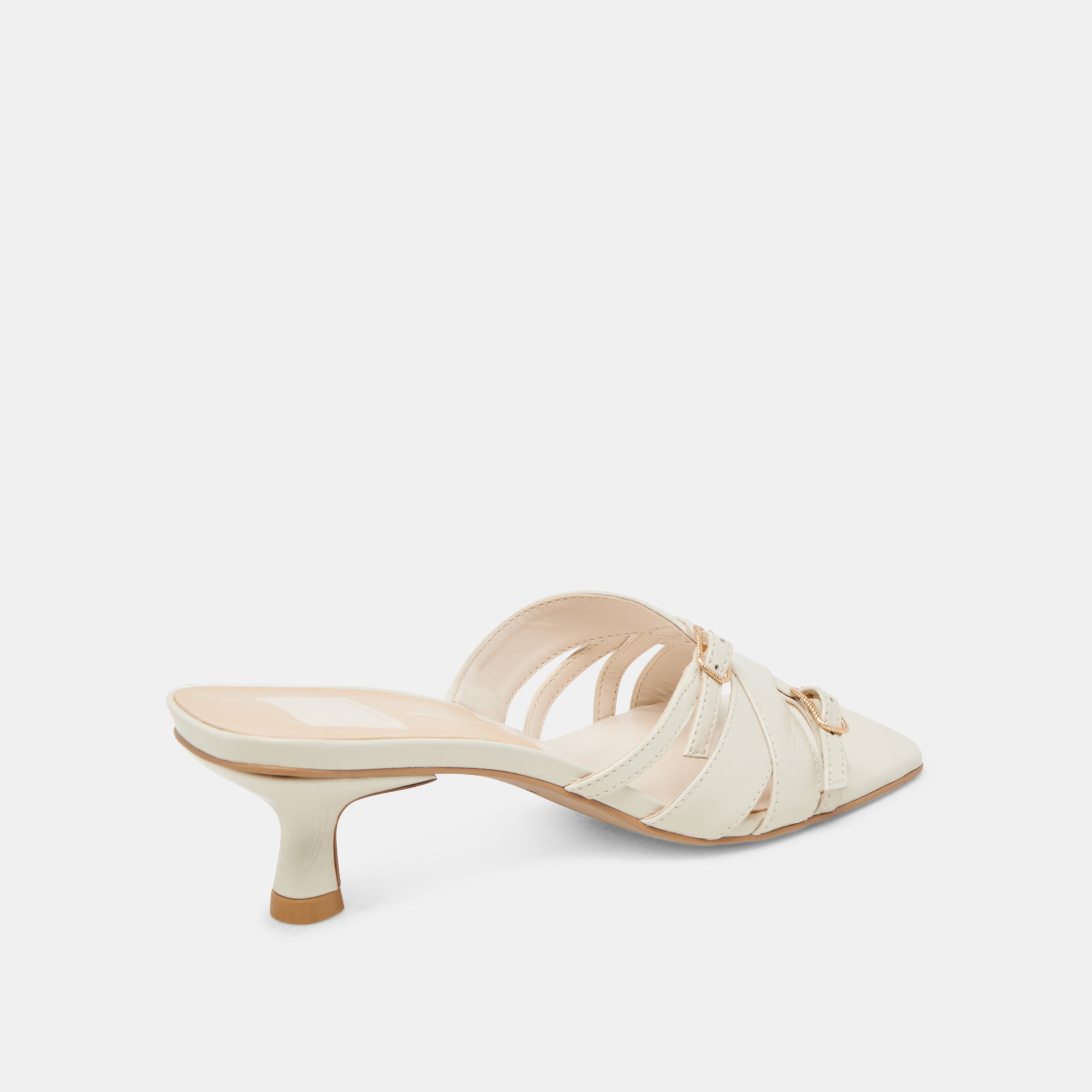BRYANT Women's Ivory Crinkle Patent Leather High Heels - Elegant Dress Shoes for Weddings, Parties & Formal Events