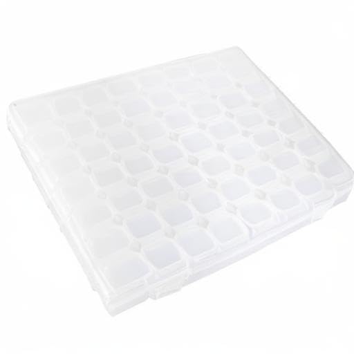 Yosoo 56-Slot Plastic Storage Box - Jewelry Organizer for Nail Art, Rhinestones & Fishing Hooks | Portable Small Accessories Container for DIY Crafts, Travel & Home Organization