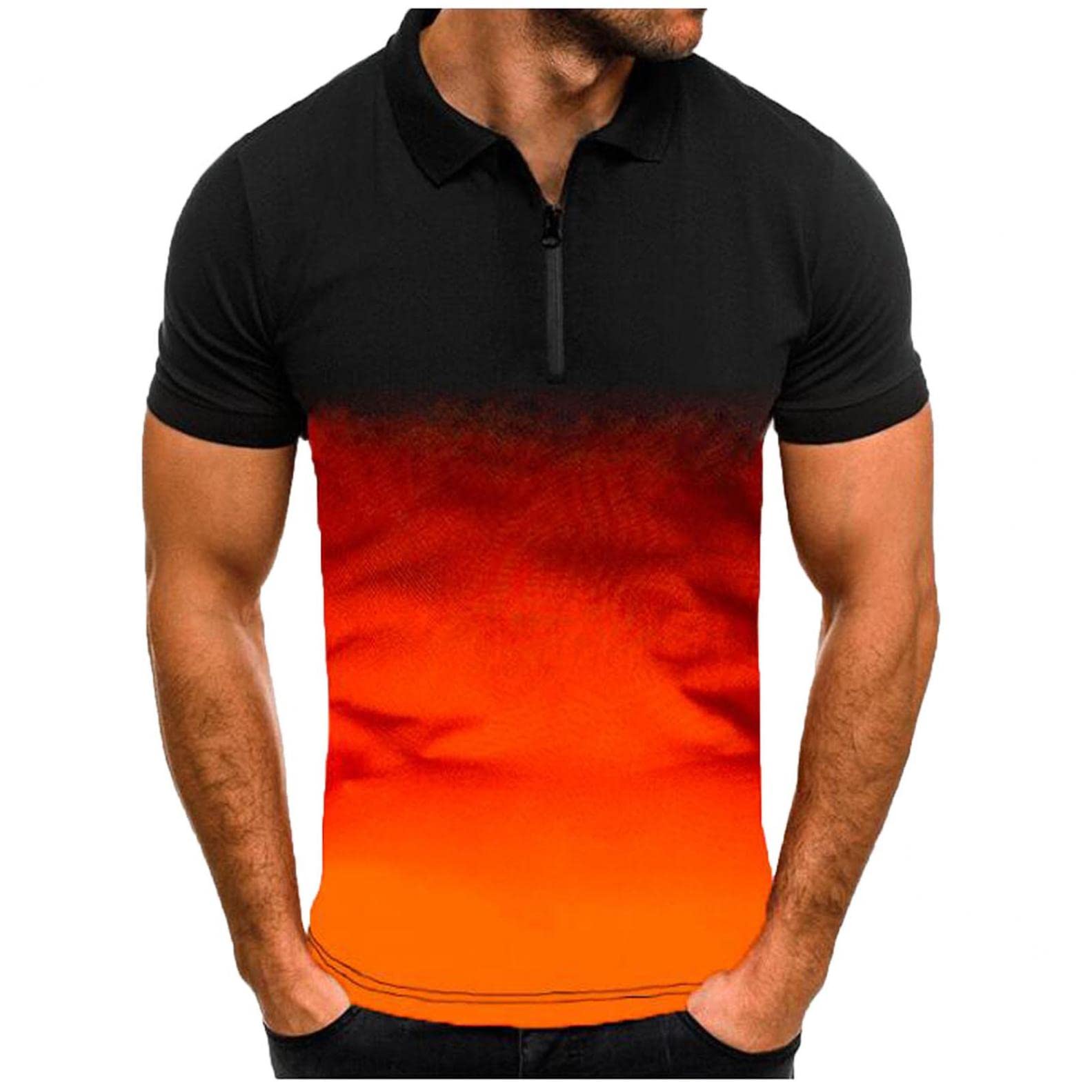 **Men's Polo Shirts & Henley T-Shirts - Casual Crew Neck Short Sleeve Shirts for Gym, Workout & Everyday Wear**