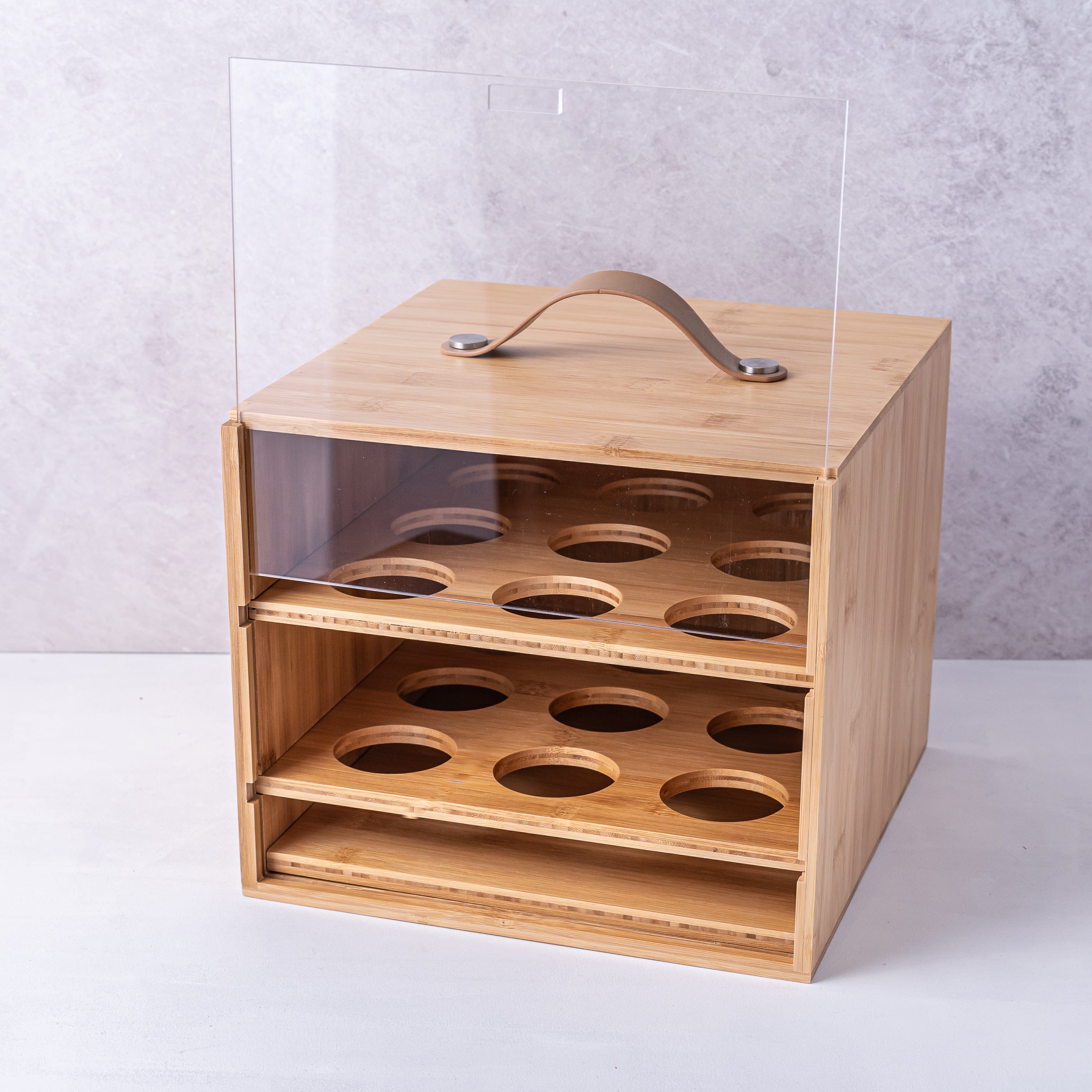 Premium Bamboo Cake Carrier - Eco-Friendly Cake Transport Box for Parties, Picnics & Events - Durable & Stylish Dessert Holder for Bakers & Home Chefs