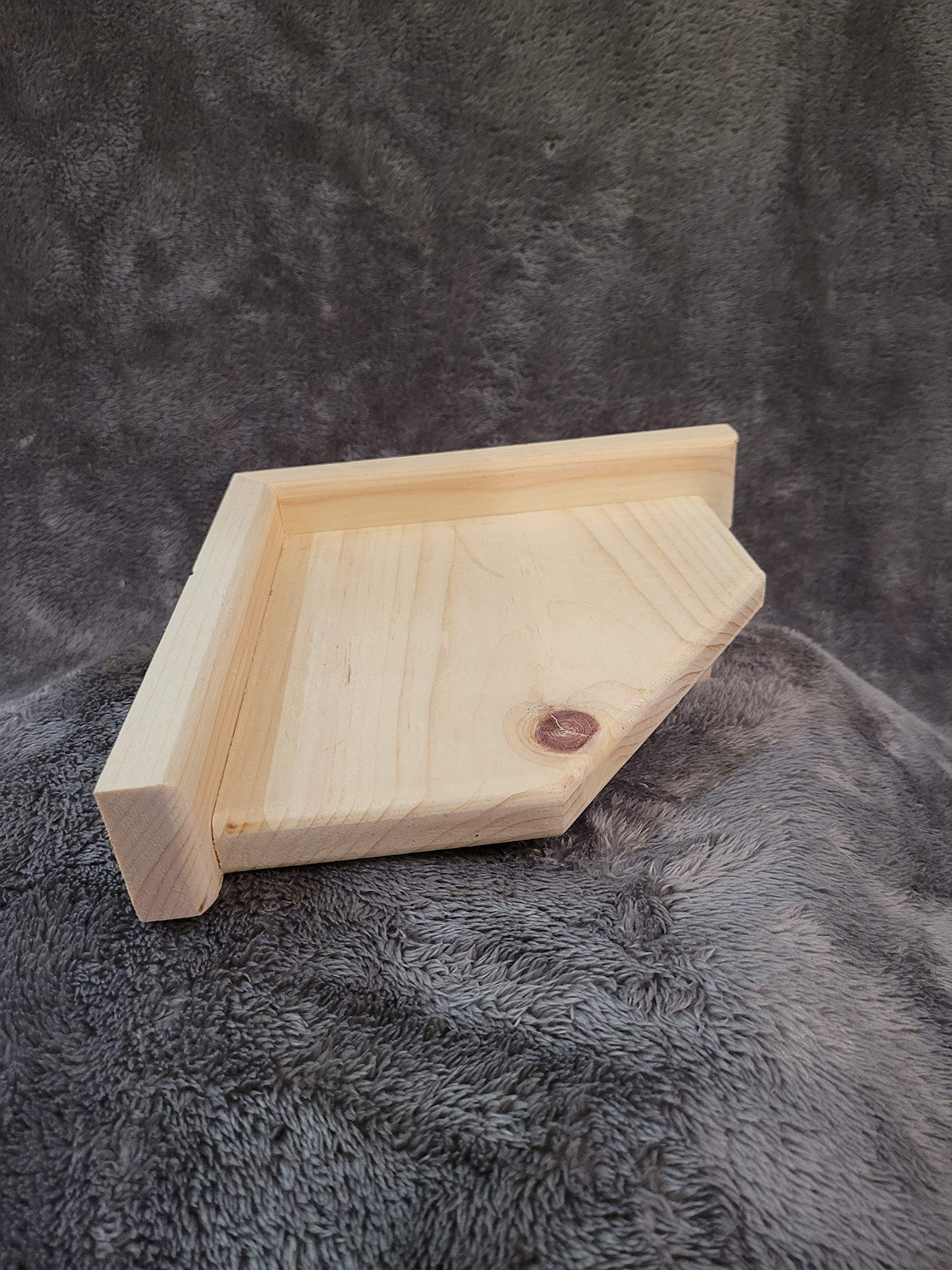 16-Piece Chinchilla Ledge Shelves Set with Poop Guards - Kiln-Dried Pine Wood Small Animal Platform with Mounting Hardware - Perfect for Chinchilla Cages, Rat Habitats & Small Pet Climbing Accessories