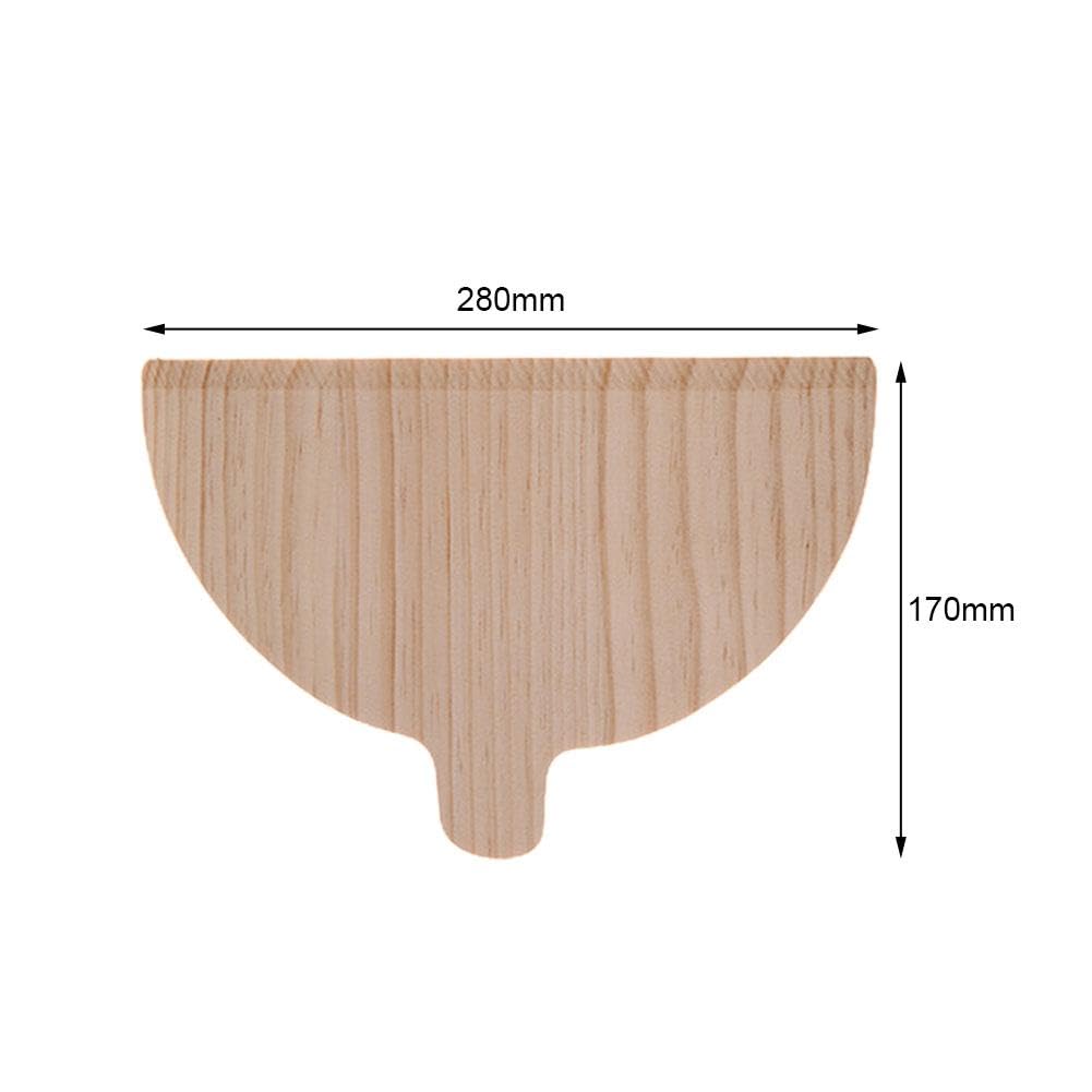 Premium Wooden Pizza Peel Set - 2-Piece Half Round Solid Wood Pizza Board & Paddle for Perfect Cheese & Baking | Oven & Wood-Fired Pizza Making Essential | Ideal for Home Kitchens & Pizzerias