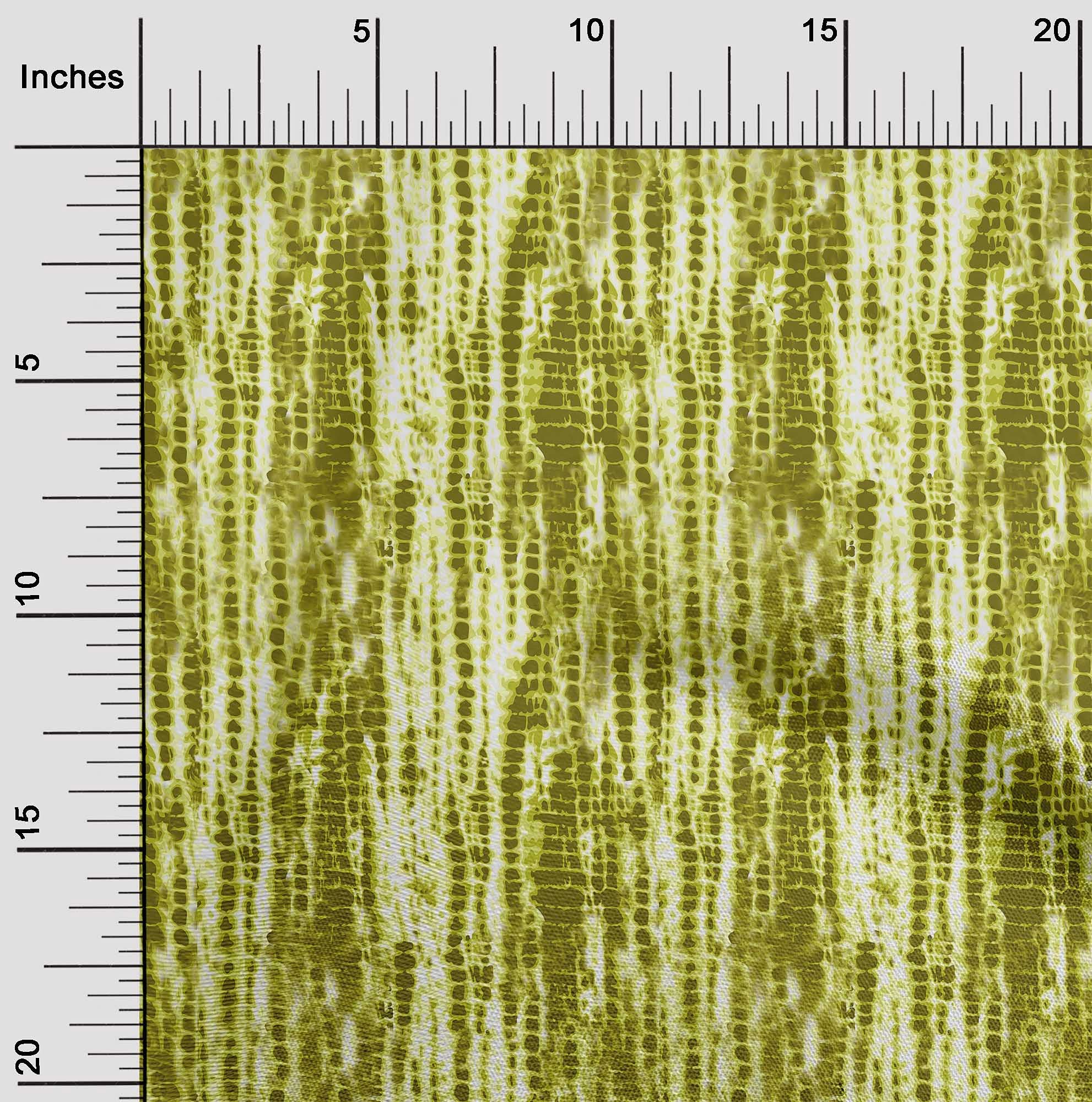oneOone Polyester Spandex Lime Green Tie Dye Fabric - 56 Inch Wide DIY Clothing & Quilting Material (1 Yard) | Perfect for T-Shirts, Dresses, and Home Decor Projects