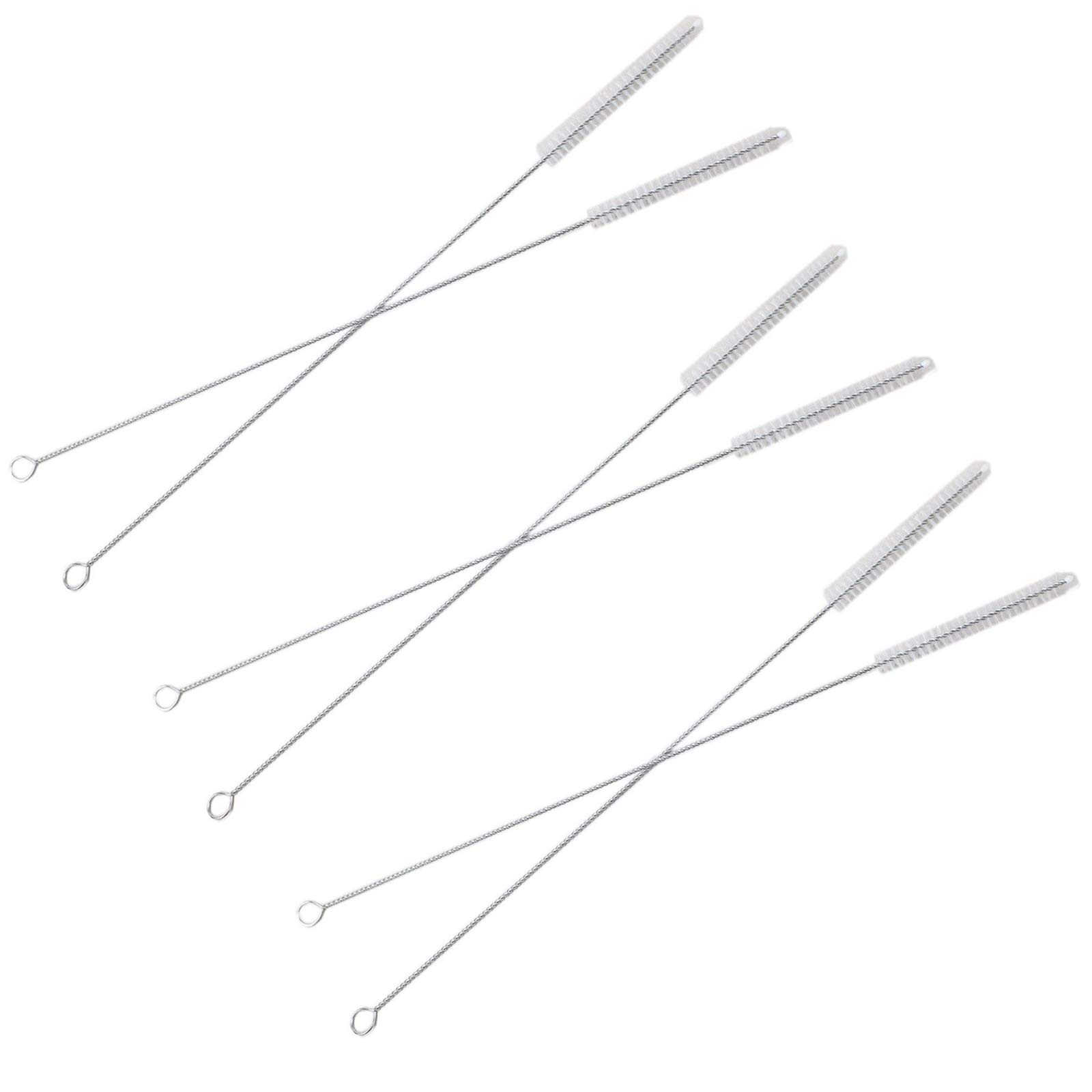 6 Pack Stainless Steel Straw Cleaning Brush - Perfect for Reusable Tumbler, Glass, Metal & Bamboo Straws | Eco-Friendly Cleaning Tool for Smoothies, Iced Coffee & Bubble Tea