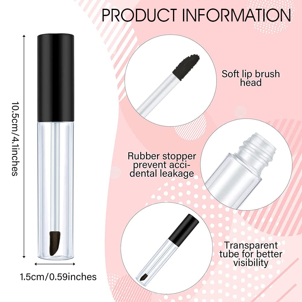 MAYCREATE® 10ml Empty Plastic Mascara Tube with Wand - Eyelash Cream Container for Castor Oil, Includes Brush Kit & Funnels - Perfect for DIY Mascara, Eyeliner & Beauty Products (Great for Travel & Home Use)