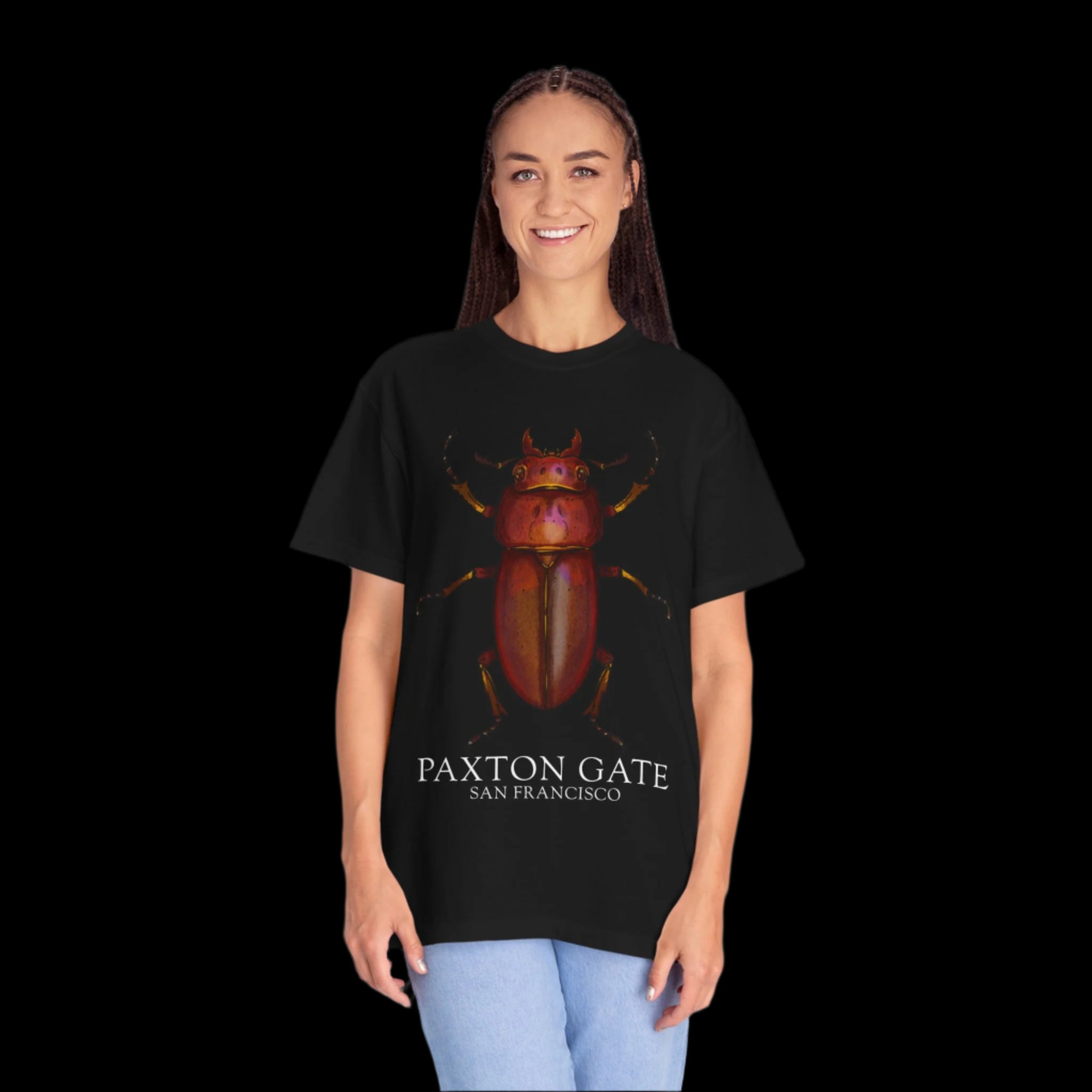 Unisex Paxton Gate Red Stag Beetle Graphic Tee by Kris Struble - Perfect for Nature Lovers & Entomology Enthusiasts