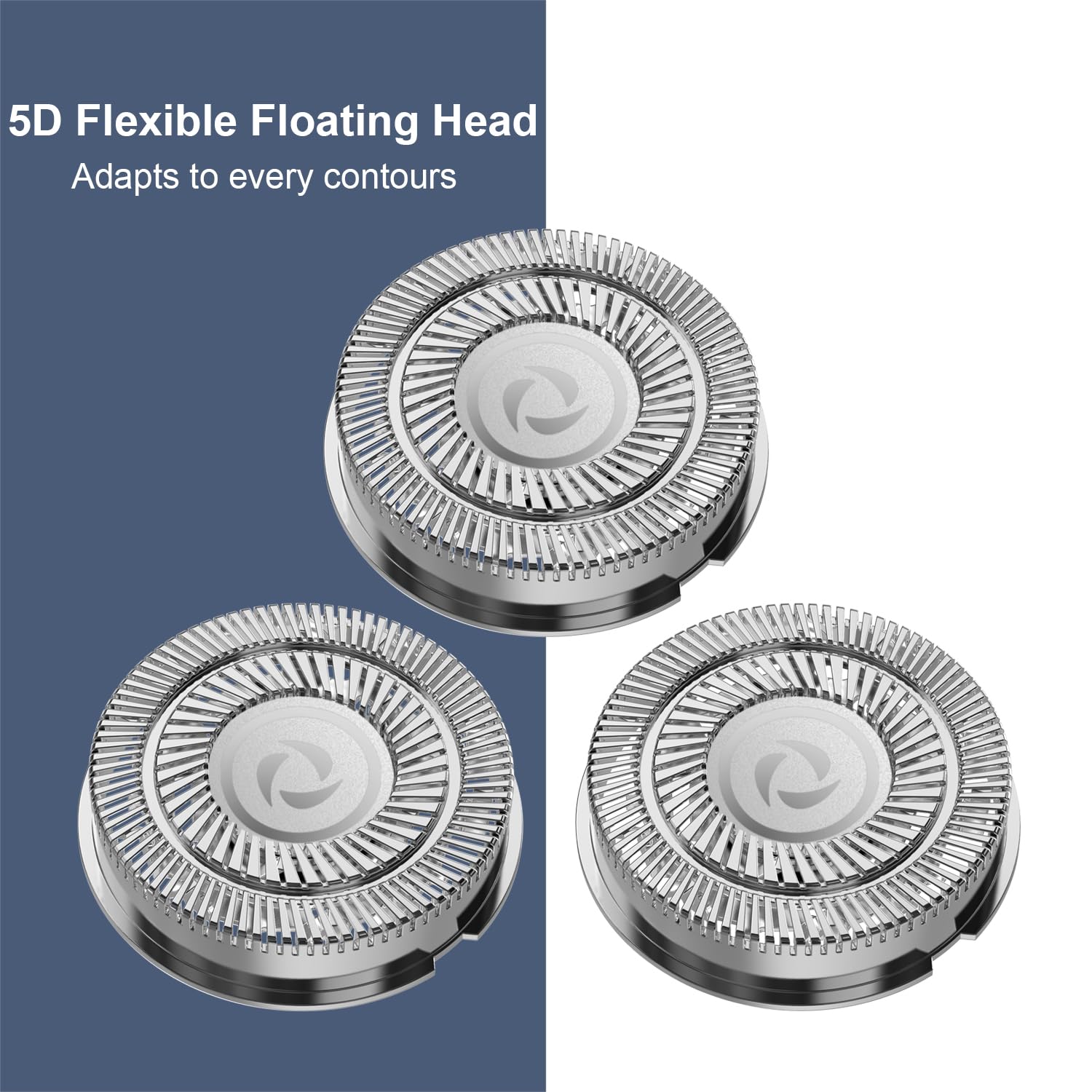 Premium Replacement Shaver Heads for Men's Electric Razors - Compatible with Most Brands - Smooth Shaving Experience for Daily Grooming & Travel Use