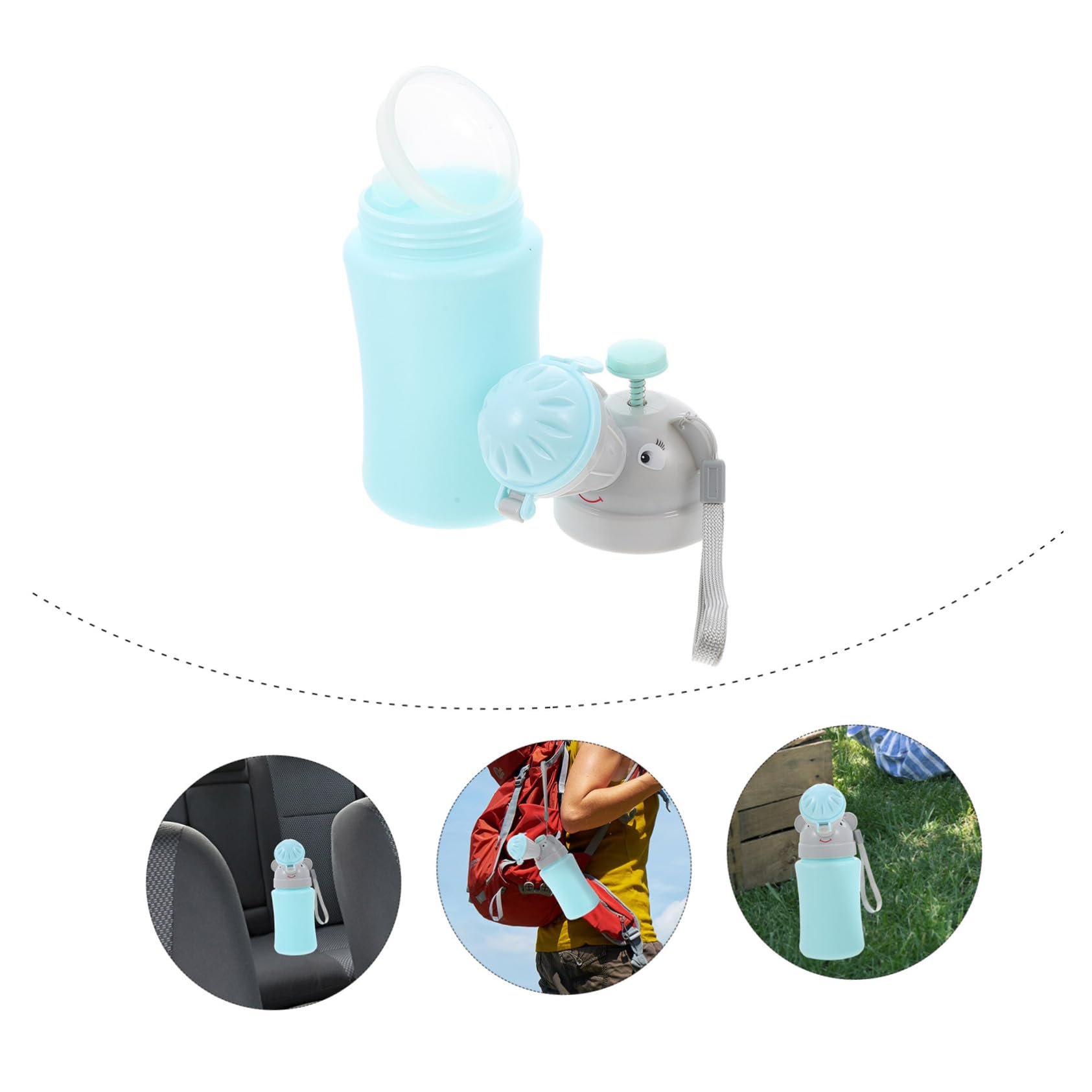 UPKOCH Portable Car Urinal for Men - Emergency Travel Toilet with Leak-Proof Design & ABS Material - Perfect for Road Trips, Camping & Long Drives (Green)