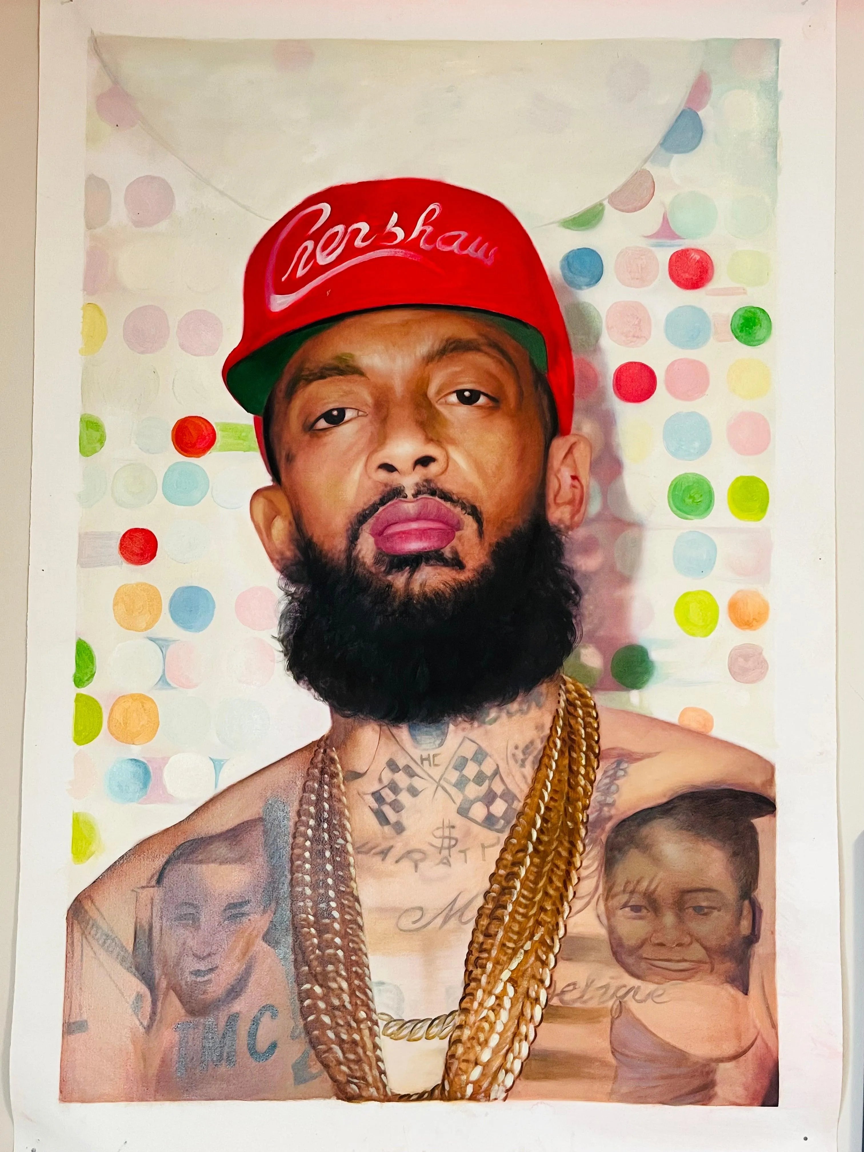 Original Nipsey Hussle Oil Painting - Hand Painted Realism Portrait - Authentic Artwork for Home Decor, Office & Gifts