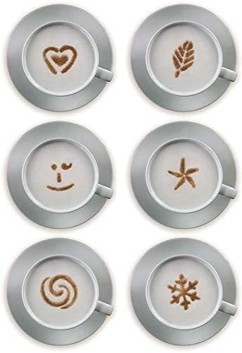 Aerolatte Cappuccino Artist Stencil Set - Black & Red Coffee Foam Art Templates for Latte & Cappuccino - Perfect for Home Baristas & Coffee Shops