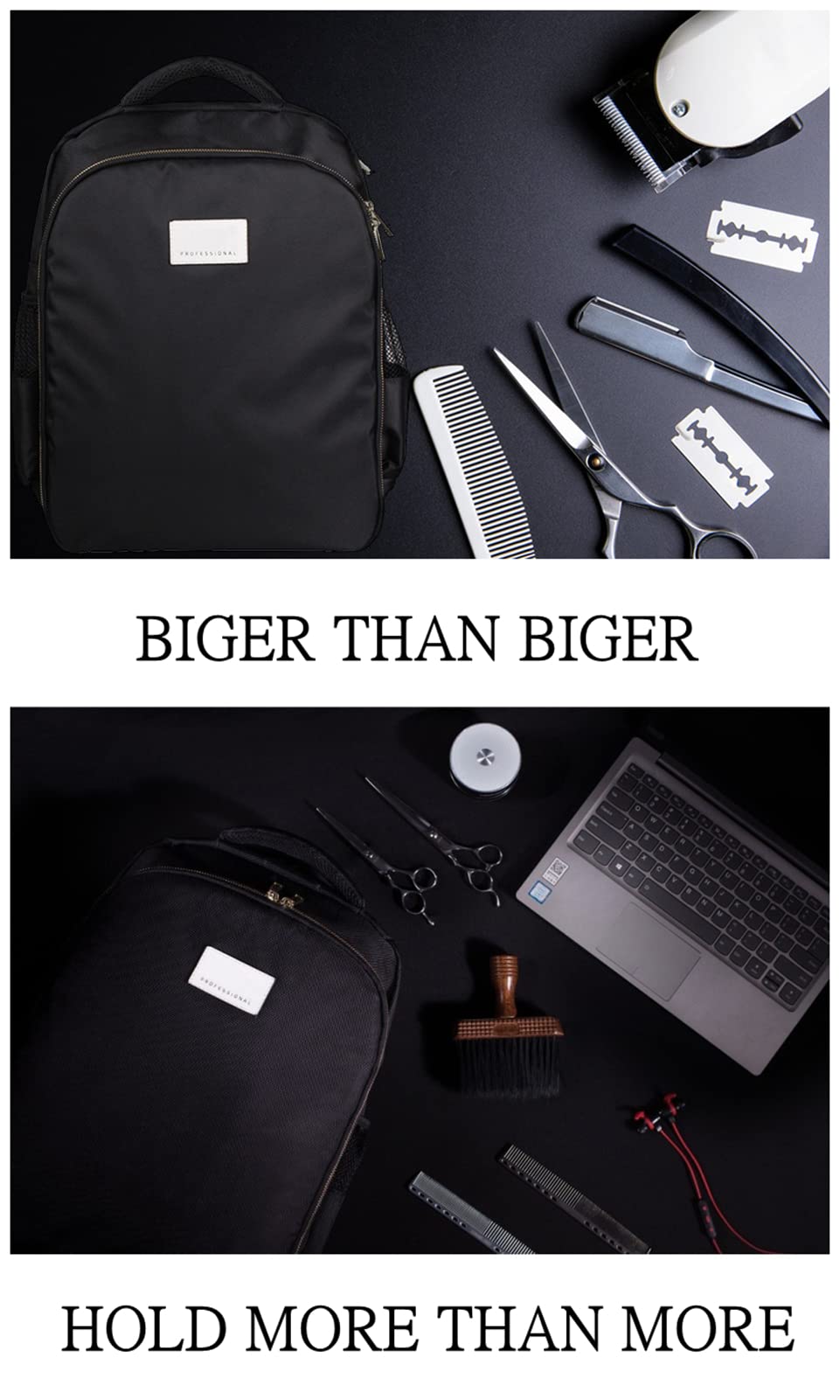 Professional Barber Hairdressing Tool Backpack - Portable Salon Hairstylist & Makeup Organizer with Double Shoulder Straps | Perfect for Travel, Business Trips, Hiking & Camping | Durable Storage Case for Cosmetology Tools & Accessories