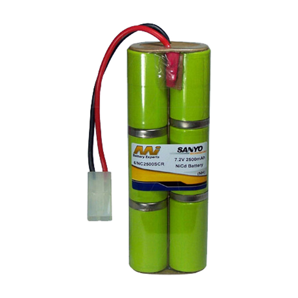 7.2V 2500mAh NiCd Rechargeable Battery Pack for RC Cars, Airplanes, and Hobby Toys - Long Lasting Power for Remote Control Vehicles and DIY Electronics Projects