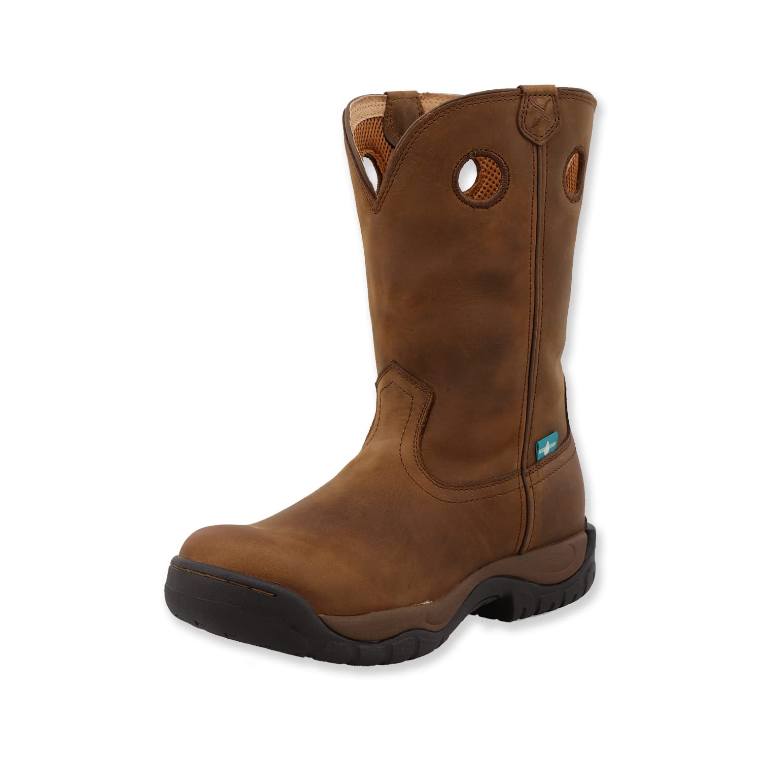 Twisted X Men's Comfortable Slip-On Work Boots - Durable Leather Construction for Safety & Support - Ideal for Construction, Farming & Outdoor Work