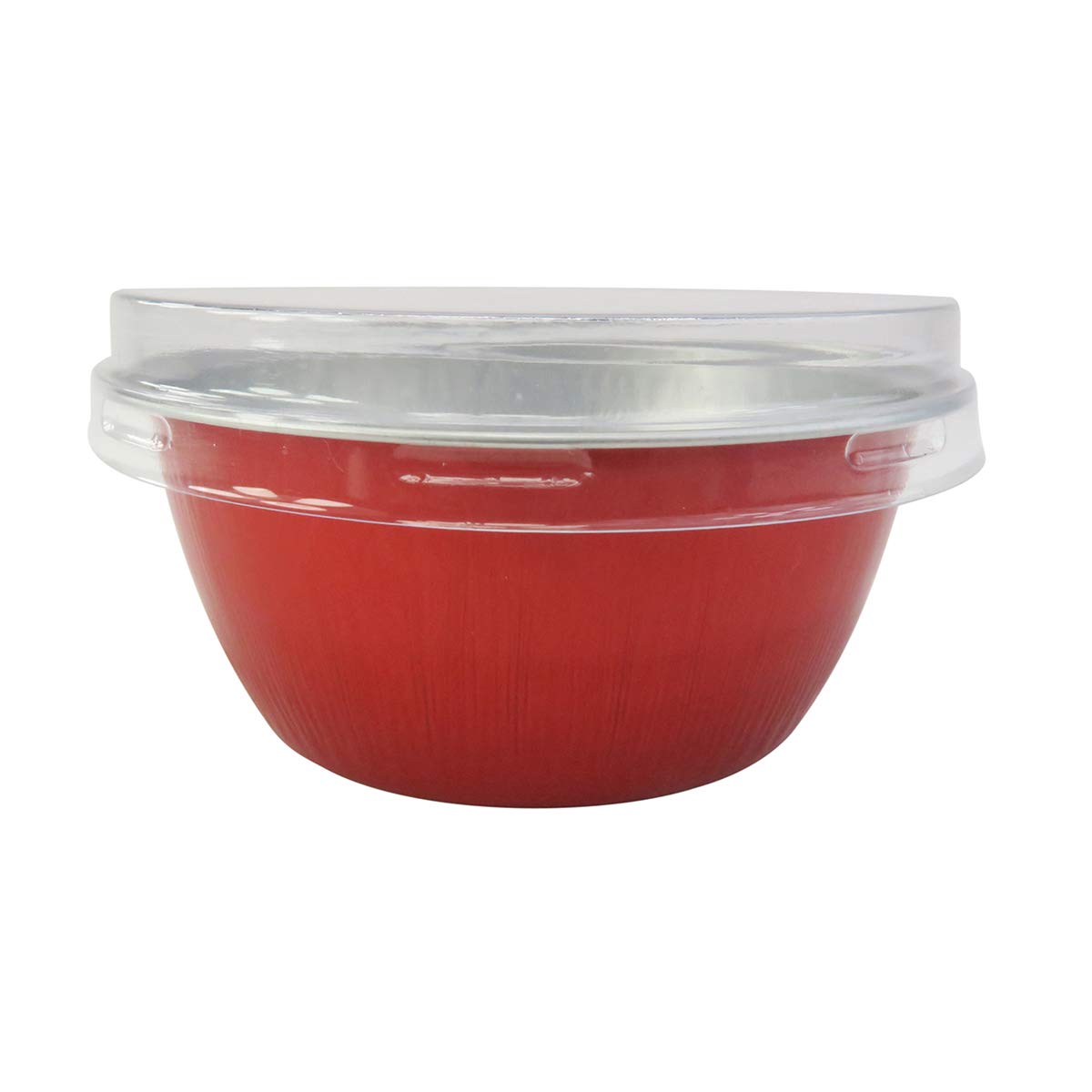 KitchenDance 4oz Disposable Aluminum Baking Cups with Lids - 1000 Pack Red Colored Foil Pans for Creme Brulee, Flan, Cupcakes - Perfect for Baking, Cooking, Meal Prep & Party Serving