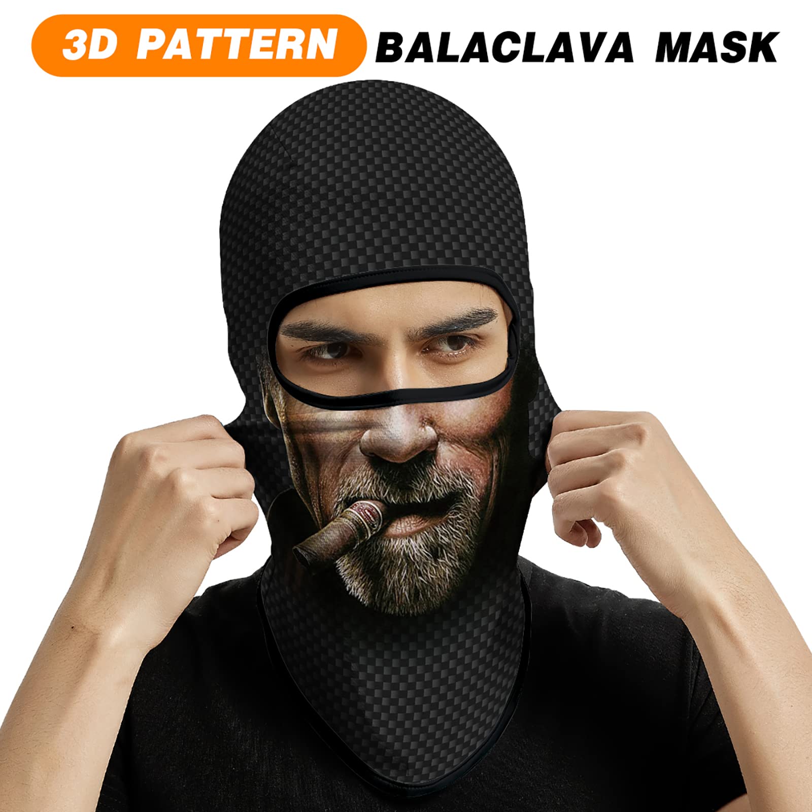 Venswell 3D Skull Balaclava - Winter Ski Mask for Men & Women, Full Face Cover for Cycling, Motorcycle, Snowboarding - Halloween Costume & Outdoor Sports Gear
