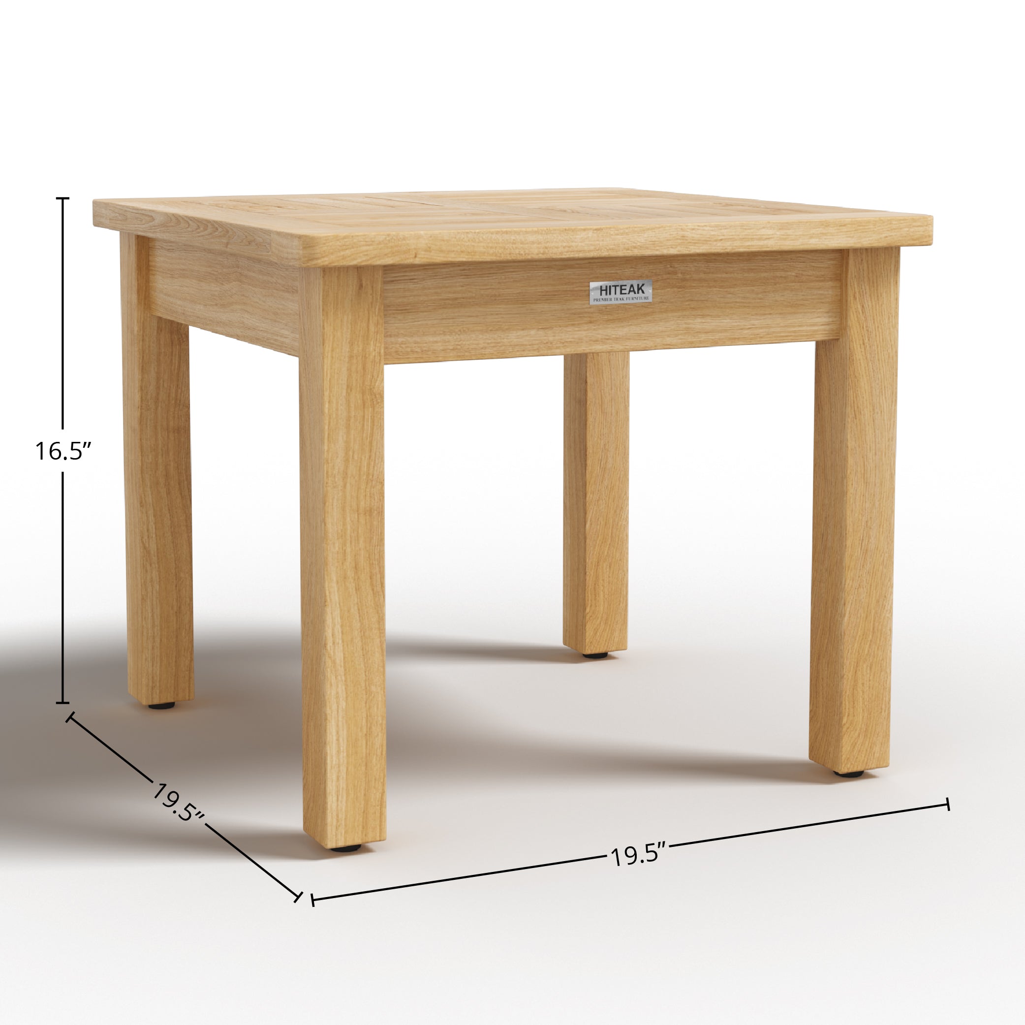 Dionne Square Teak Outdoor Side Table - Weather-Resistant Patio Furniture for Garden, Poolside & Deck - Perfect for Drinks, Books & Decor