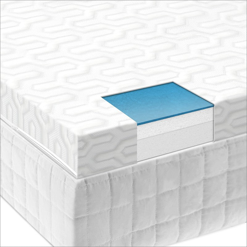Malouf Isolus 2.5 Inch Cooling Gel Memory Foam Mattress Topper - Queen Size for Pressure Relief & Back Pain - Perfect for Hot Sleepers & Side Sleepers