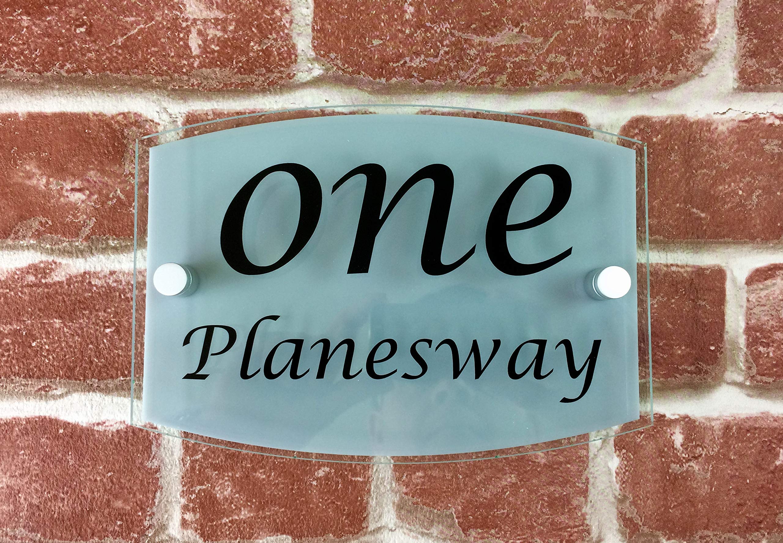 Custom Acrylic House Sign Plaque with House Number & Street Name - Modern Glass Effect Door Plaque for Home Address Display | Perfect for Front Door, Mailbox & Apartment Entryway