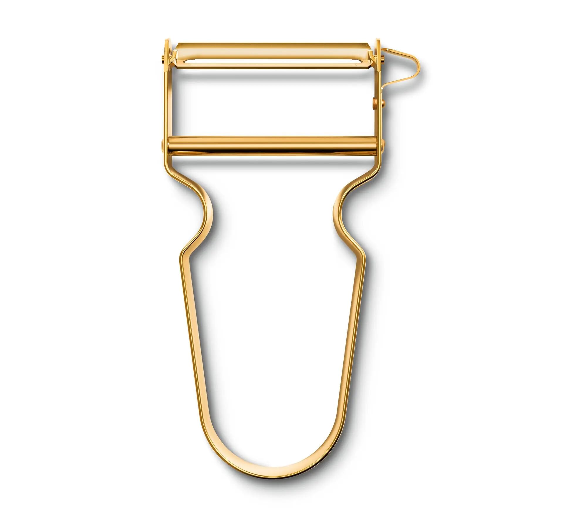 Victorinox REX Peeler - Premium Ergonomic Vegetable & Fruit Peeler for Kitchen - Gold-Plated Stainless Steel - Perfect for Peeling Potatoes, Carrots & Apples