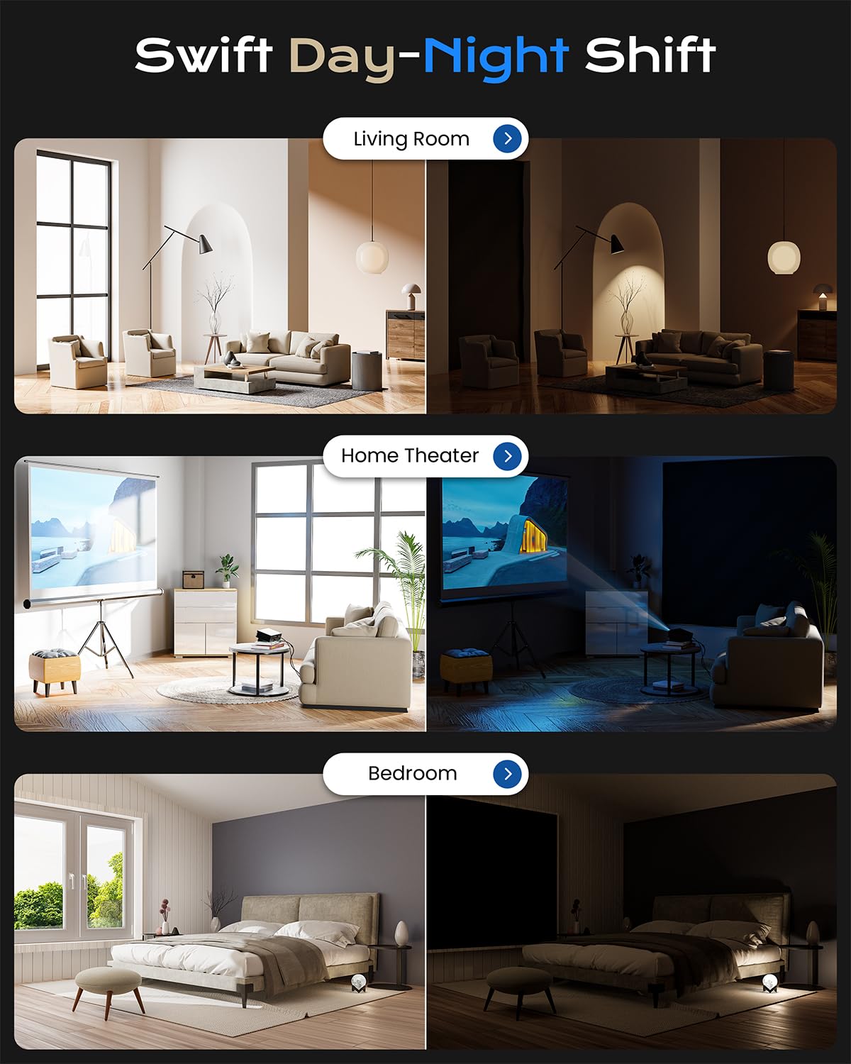 G-WACK Blackout Curtains - No-Drill Magnetic Snap Roller Shades, 100% Light Blocking Thermal Insulated Window Blinds for Bedroom, Nursery & Home Office (26x60 Inches, Black) - Perfect for Shift Workers, Light Sleepers & Home Theater Rooms