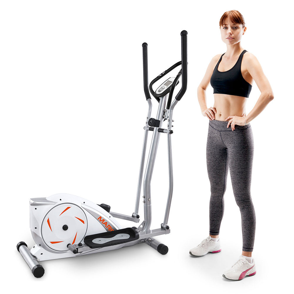 Marcy Magnetic Elliptical Trainer with Pulse Monitor - NS 11043E | Low-Impact Cardio Machine for Home Gym Workouts, Weight Loss & Full-Body Toning