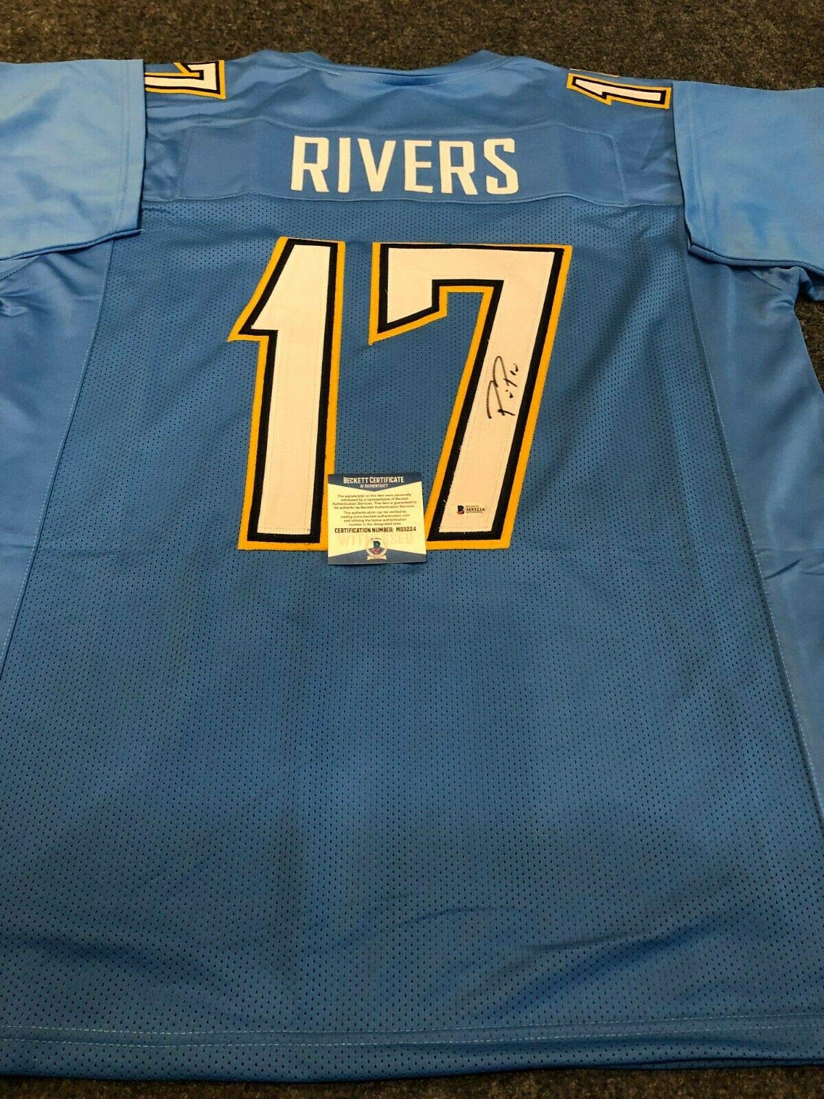 Authentic Philip Rivers Signed L.A. Chargers Jersey with Beckett COA - Perfect for NFL Memorabilia Collectors & Sports Fans Display