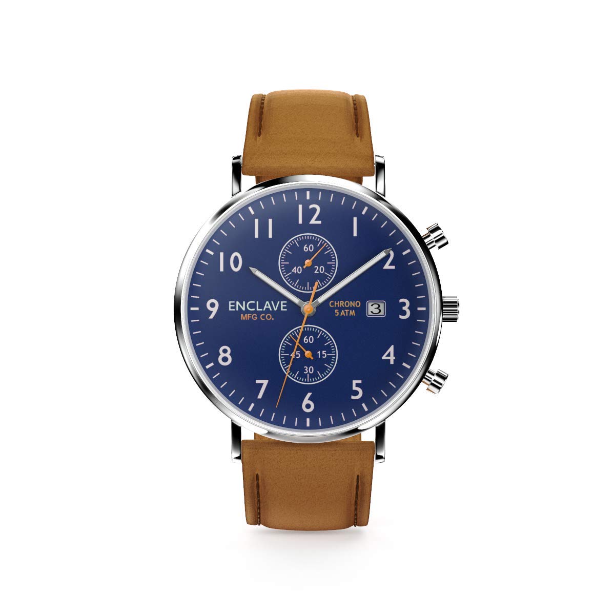 Enclave Pilot 41 Stainless Steel Men's Quartz Chronograph Watch with Analog Date Display - Perfect for Business, Casual Wear & Outdoor Adventures