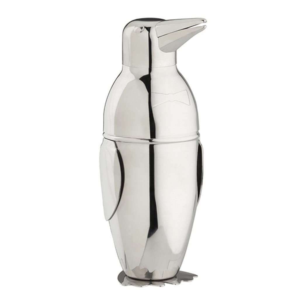 Premium Stainless Steel Penguin Cocktail Shaker Set - 500ml Bartender Mixing Tool with Strainer for Margaritas, Martinis & Cocktails - Perfect Bar Accessories for Home & Professional Use