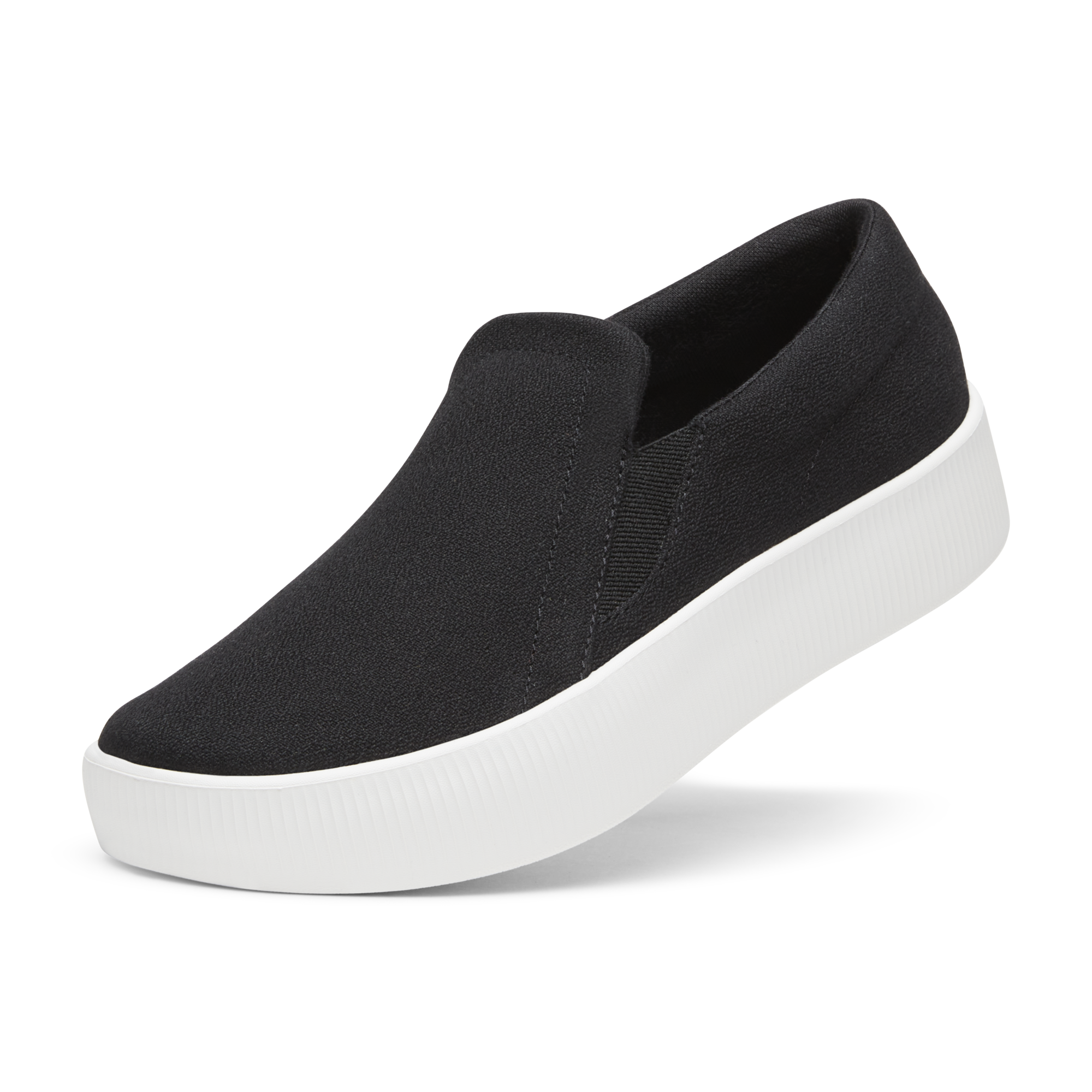 Women's Comfortable Lounger Lift Shoes - Natural Black with Blizzard Sole for Casual Wear & Home Relaxation