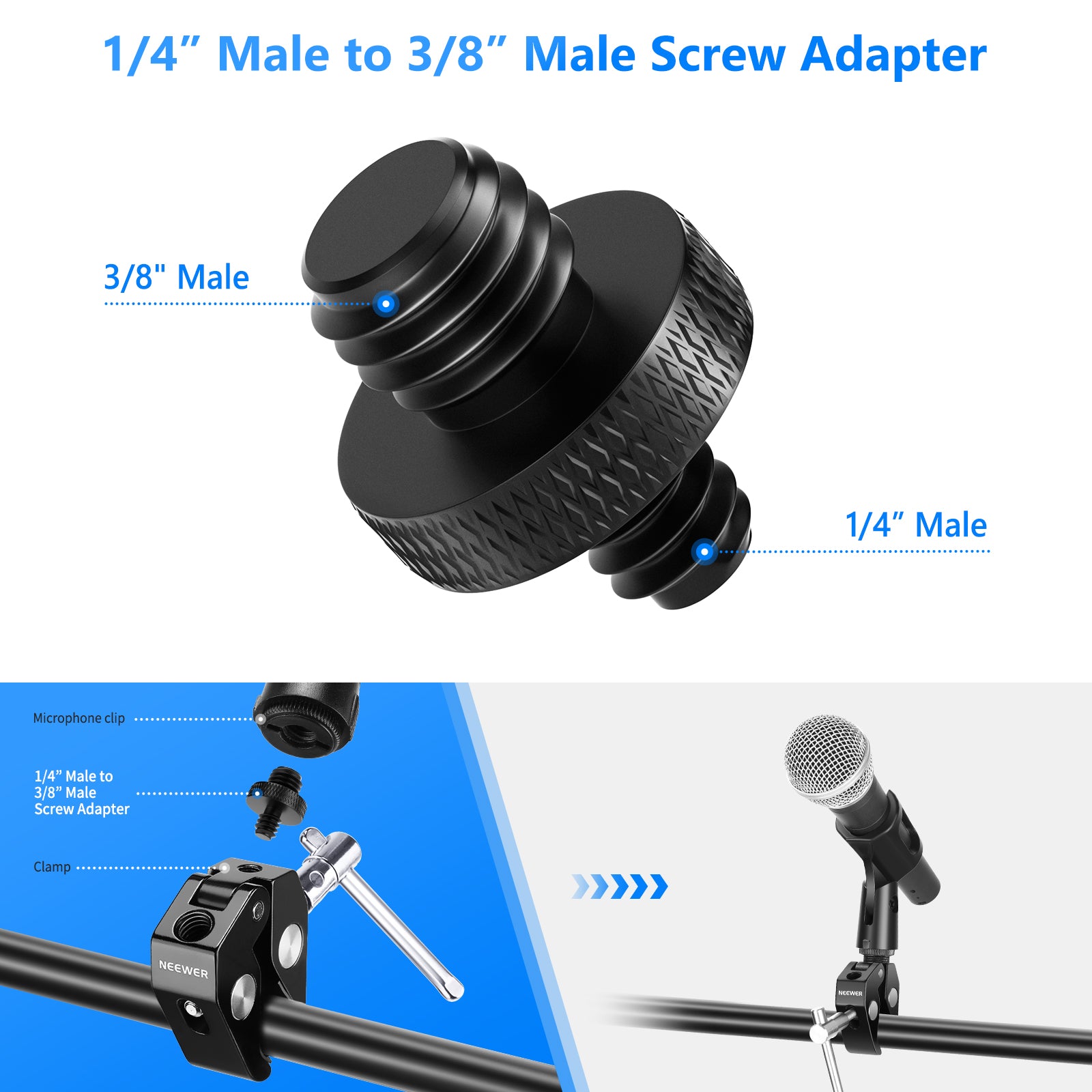 NEEWER ST29 22-Piece Tripod Adapter Kit for DSLR Cameras - Perfect for Photography, Videography & Live Streaming