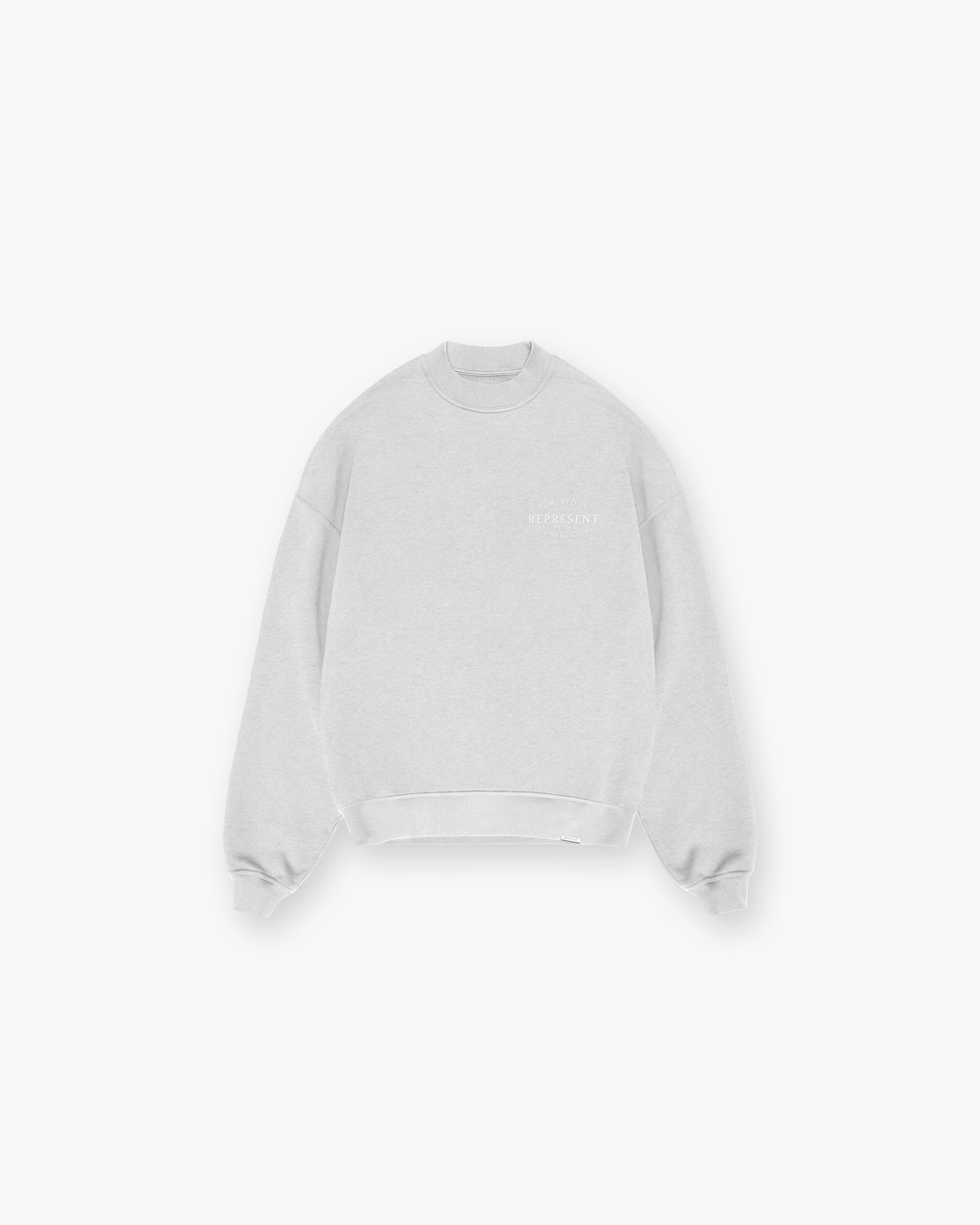 Represent Owners Club Stamp Sweater - Ash Grey | Premium Streetwear Pullover for Men & Women | Perfect for Casual Outfits, Street Style & Winter Layering