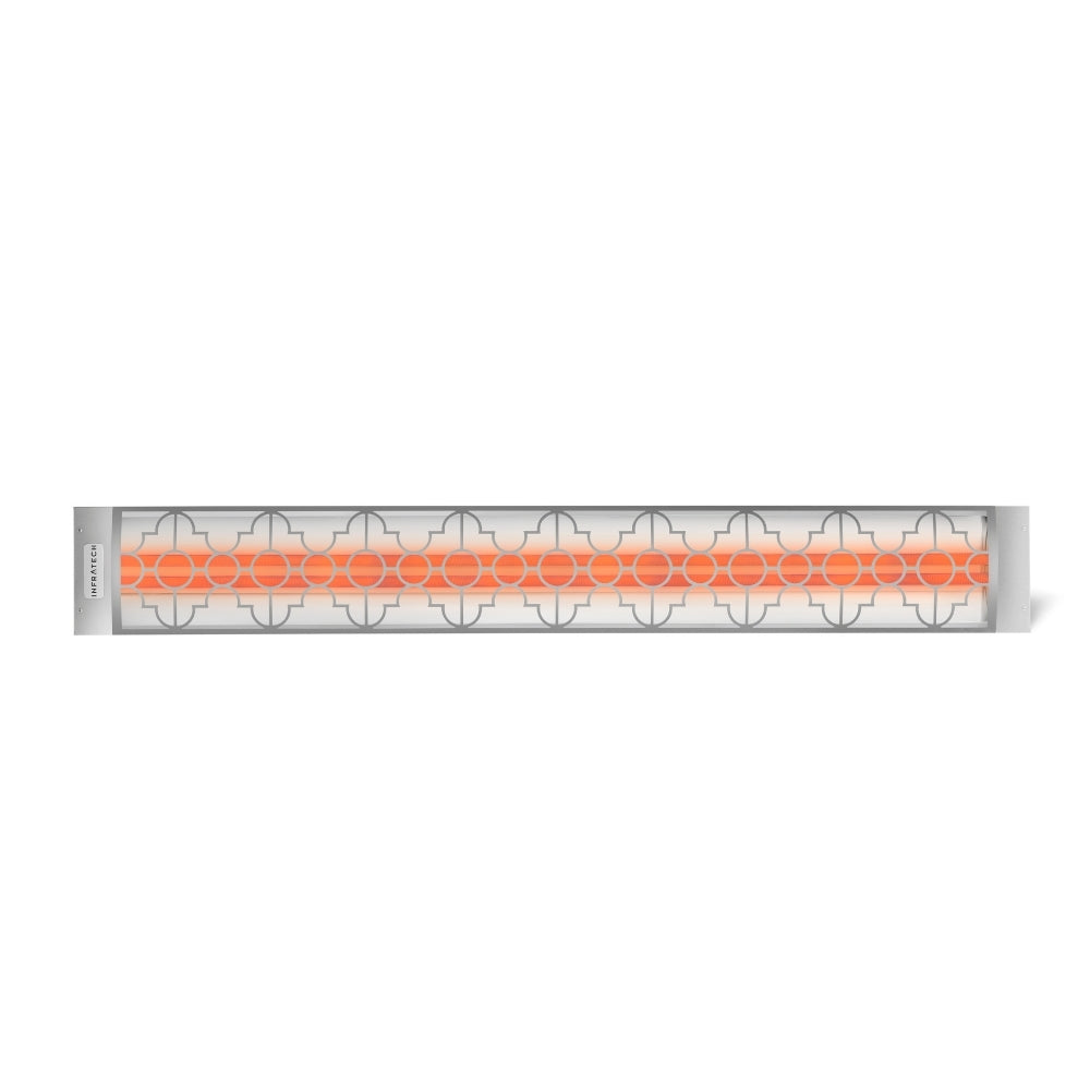 Infratech Motif C Series 3000W 61 Inch Single Element Electric Heater with Mediterranean Fascia - Outdoor Patio, Deck, and Commercial Space Heating Solution