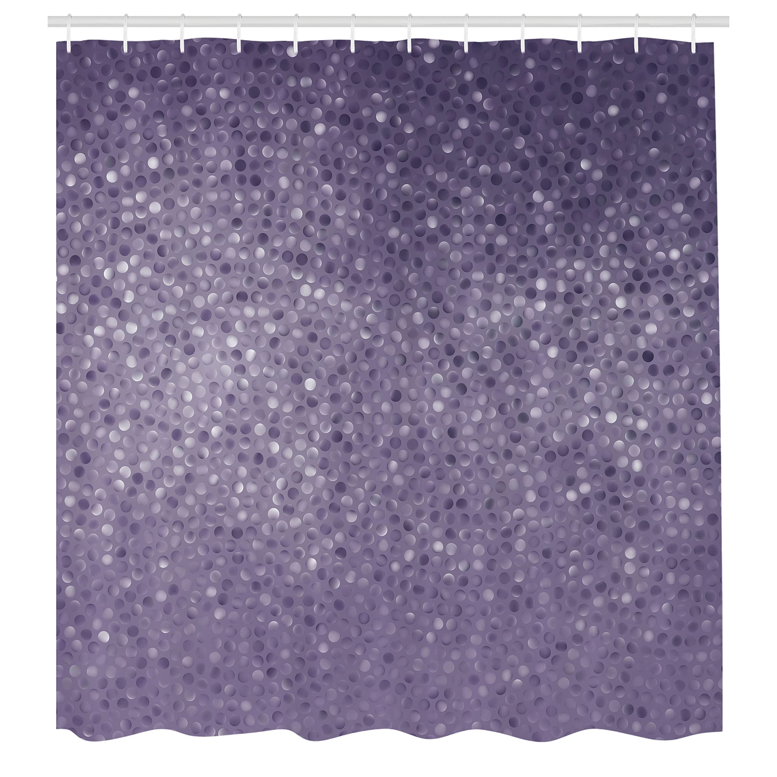 Ambesonne Geometric Shower Curtain with Small Dot Tiles Pattern - Classic Modern Bathroom Decor Set with Hooks, 69