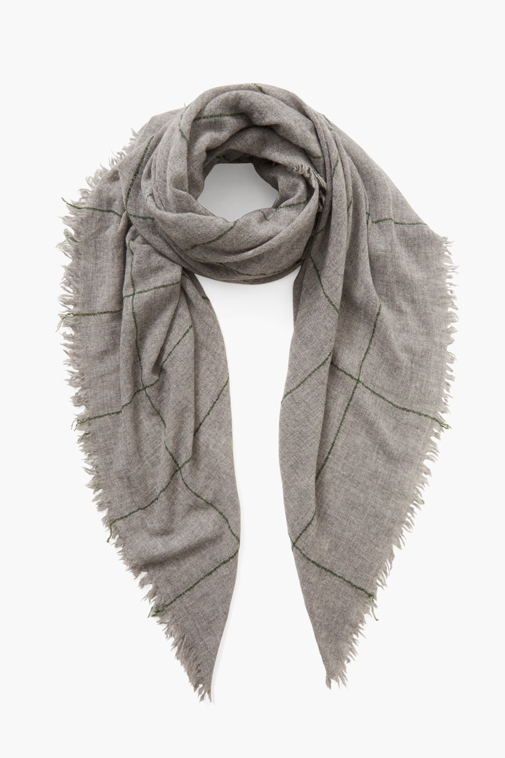 100% Pure Cashmere Scarf for Women & Men - Soft Luxury Winter Wrap - Greener Pastures Windowpane Design - Perfect for Cold Weather, Office & Travel Accessories