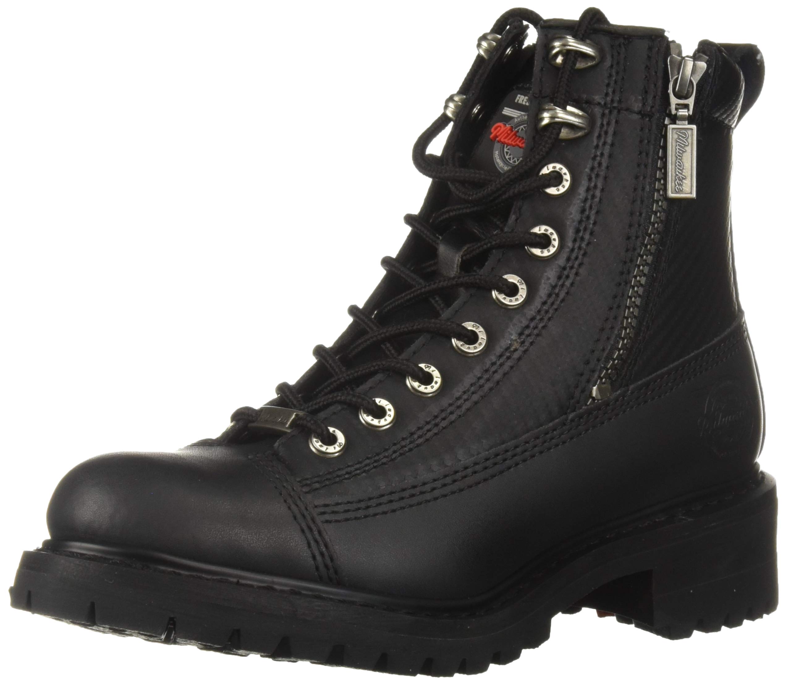 Milwaukee Women's Motorcycle Boots - Premium Leather Riding Boots for Safety & Style | Perfect for Harley Davidson & Cruiser Bikes