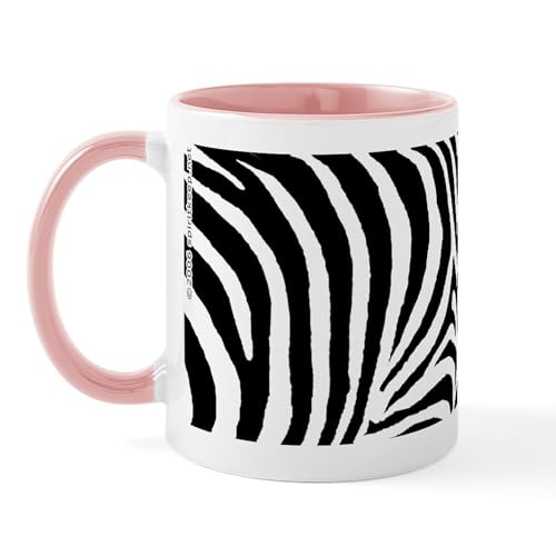 White/Pink Inside - Zebra Stripe Mug