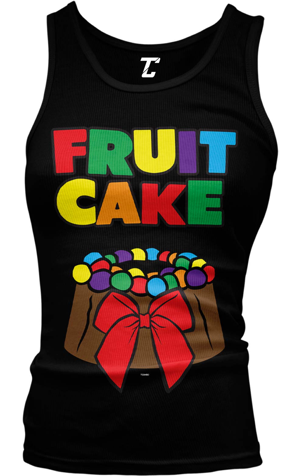 Funny Christmas Fruit Cake Juniors Tank Top - Holiday Party Outfit, Xmas Gift for Teens, Festive Family Gathering Apparel