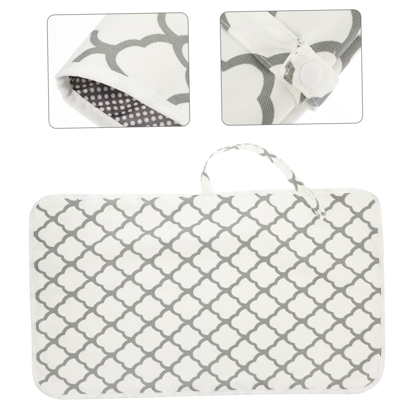 ifundom 4-Pack Portable Baby Changing Mat - Soft Washable Changing Pad with Polyester Cotton Blend, Grey - Perfect for Diaper Changes at Home, Travel & On-the-Go