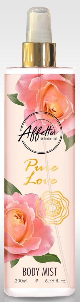 STARSTRUCK BY SUNNY LEONE Affetto BODY MIST PURE LOVE 200ml - Floral Fragrance Perfume Spray for Women, Long Lasting Scent, Romantic Gift Idea for Her - Perfect for Date Nights, Special Occasions & Daily Wear