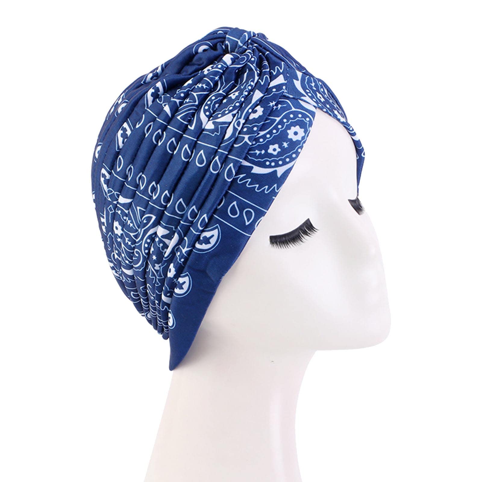 Women's Printed Cancer Hat - Soft Beanie Scarf Turban Head Wrap for Chemotherapy - Adjustable Cap for Comfort - Perfect for Baseball Cap Display & Everyday Wear