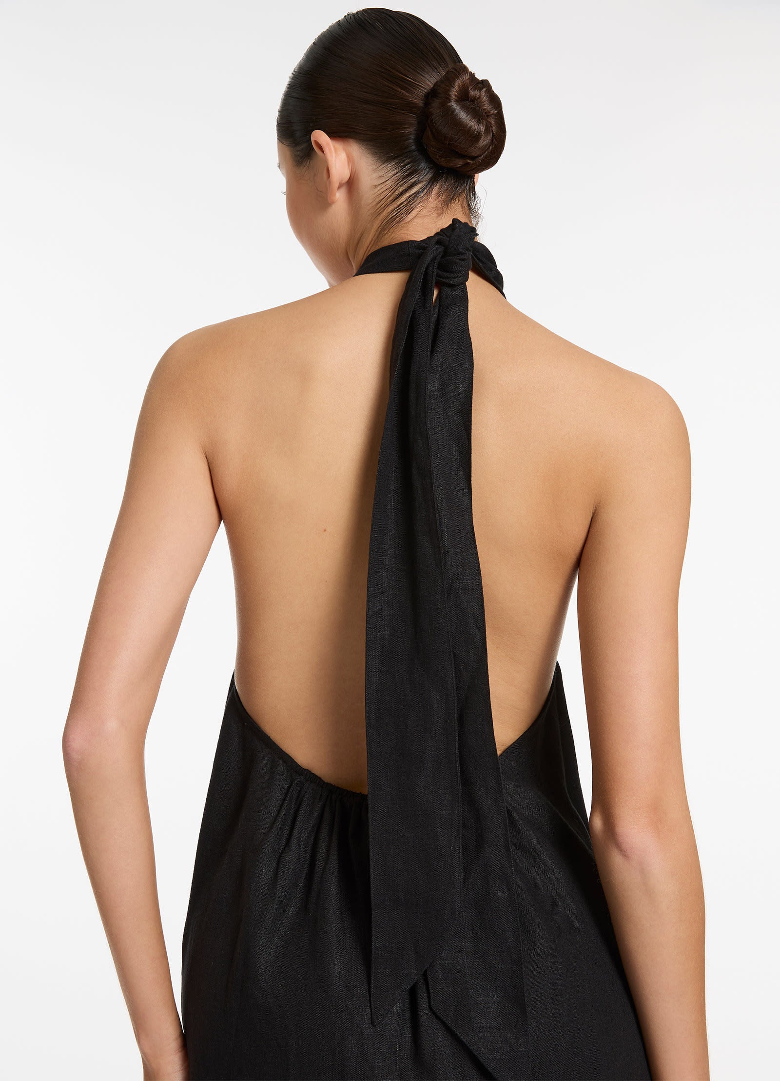 Jetset Low Back Halter Dress - Sexy Black Summer Dress for Women | Perfect for Beach Vacation, Pool Party & Evening Out