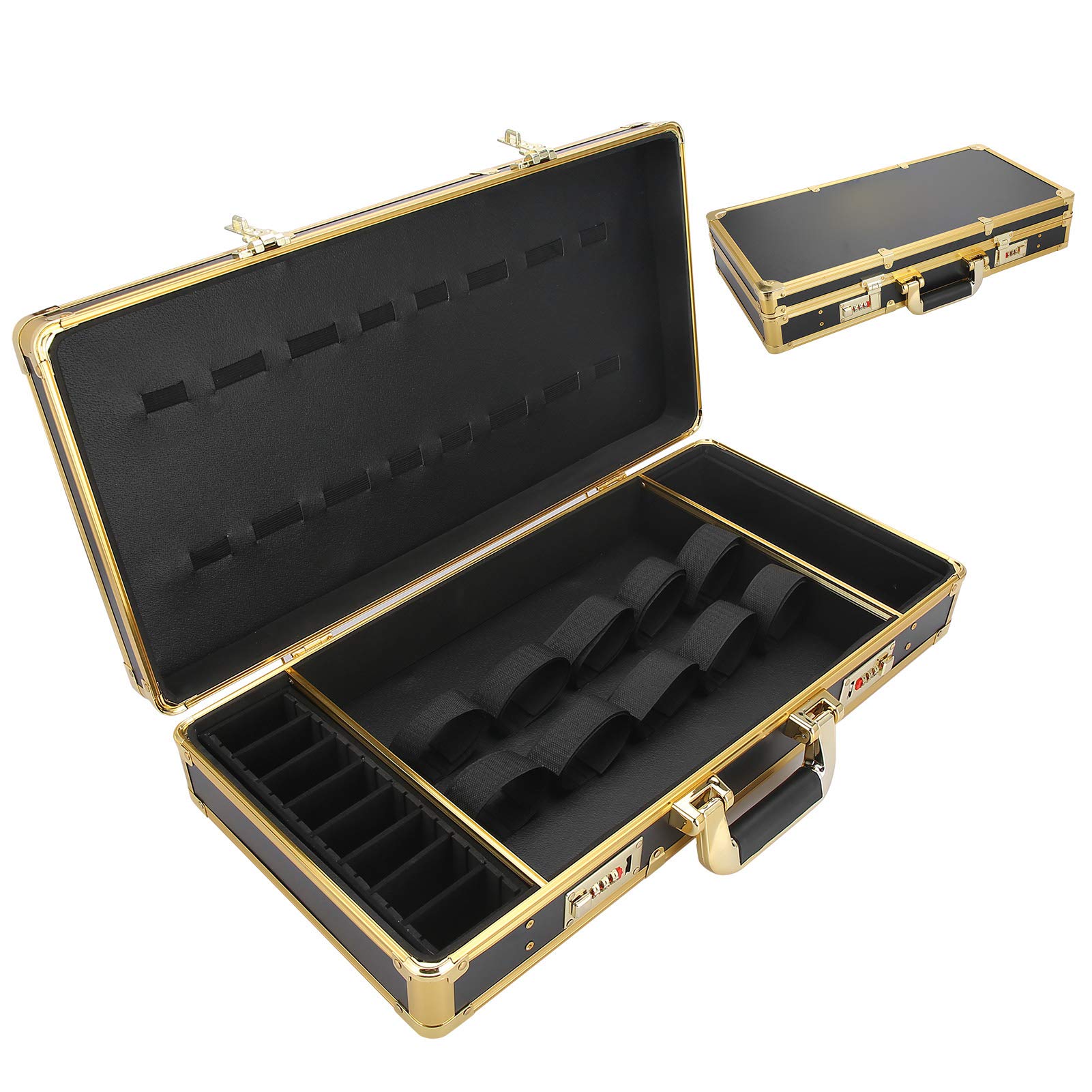 Professional Aluminum Alloy Hair Clipper Storage Case - Secure Password Lock Tool Box for Salon & Barber Shop | Organize Hairdressing Tools, Scissors, Trimmers & Accessories (Ideal for Travel & Mobile Stylists)