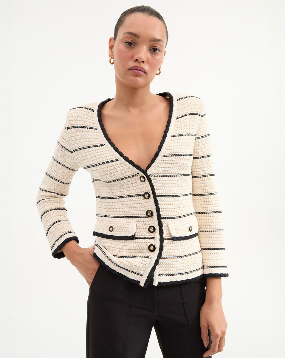 Ceriani Knit Jacket for Women - Lightweight Cardigan Sweater with Pockets, Soft Casual Open Front Coat - Perfect for Office, Travel & Fall Layering